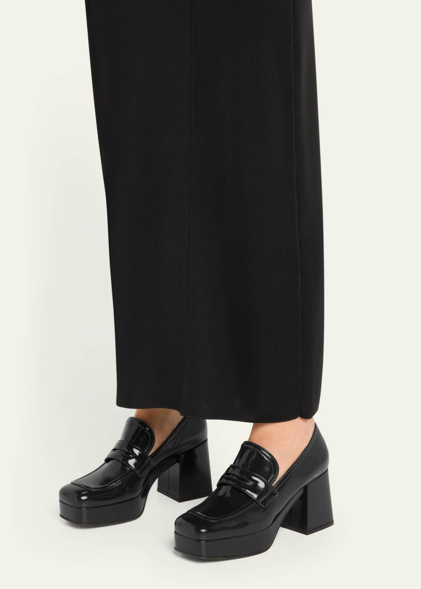 ローファー・オックスフォード GIANVITO ROSSI Woman Loafers Black G9304210RICCOZ NNTP Gianvito Rossi Patent Platform Penny Loafers - Bergdorf Goodman