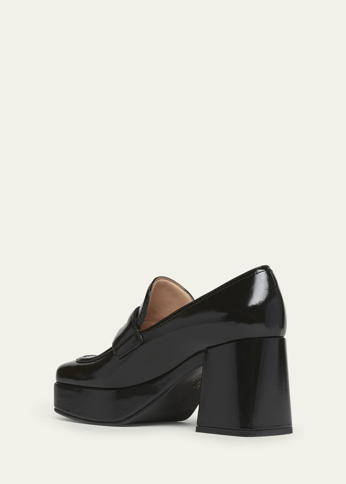 Gianvito Rossi Patent Platform Penny Loafers Image 4 of 5