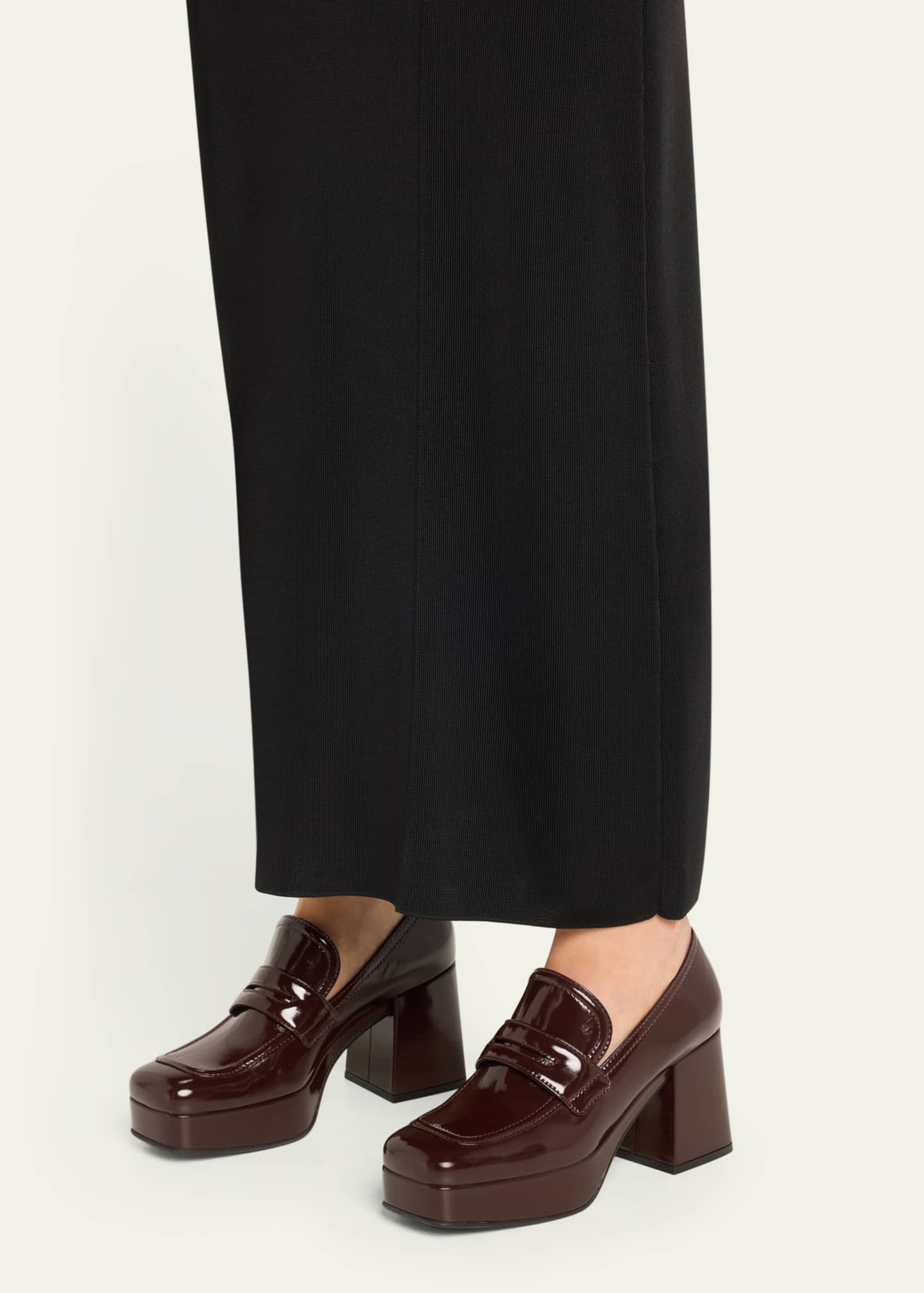 Gianvito Rossi Patent Platform Penny Loafers Image 2 of 5
