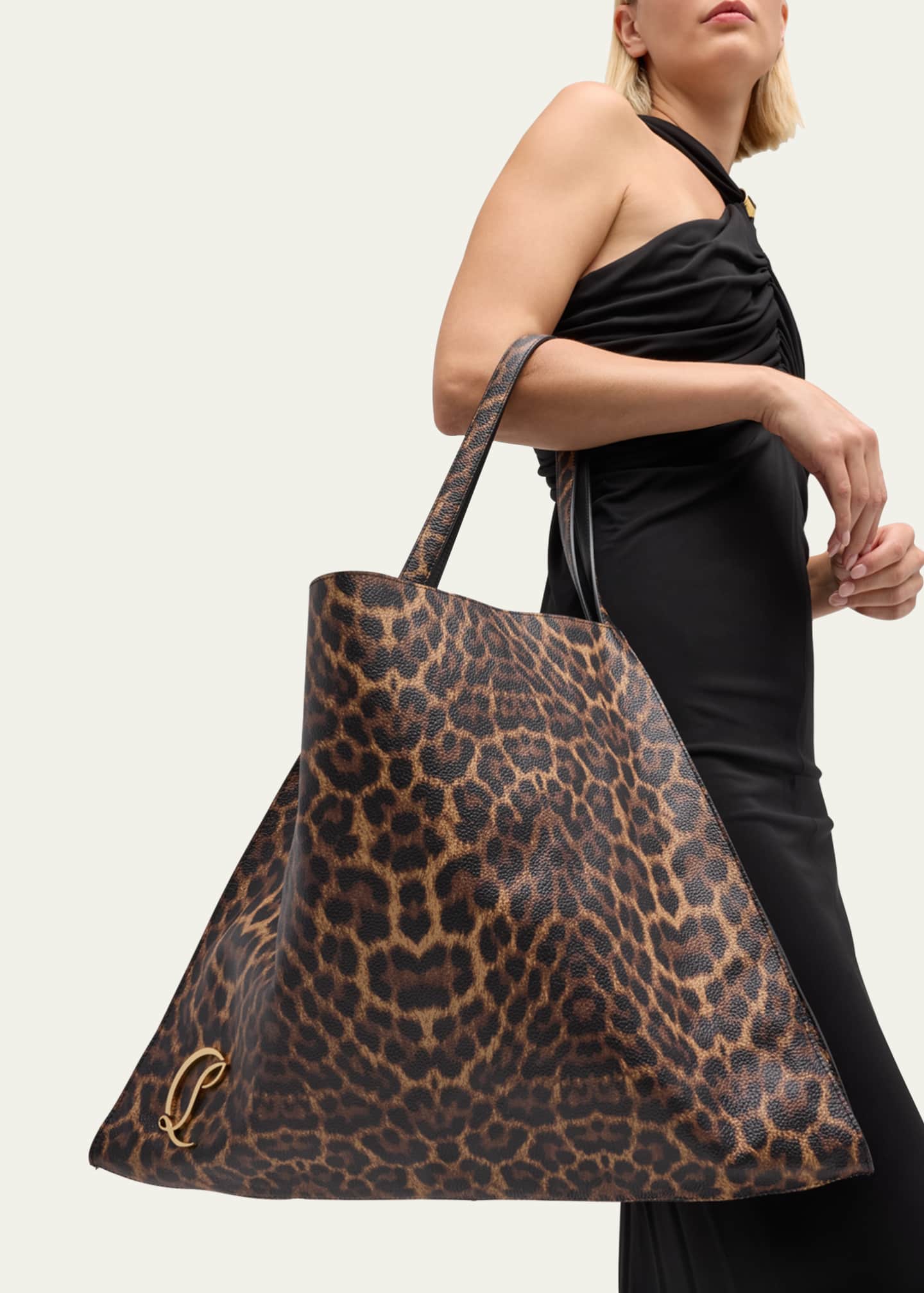 Christian Louboutin Le 54 Leopard-Print Leather Tote Bag Image 5 of 5