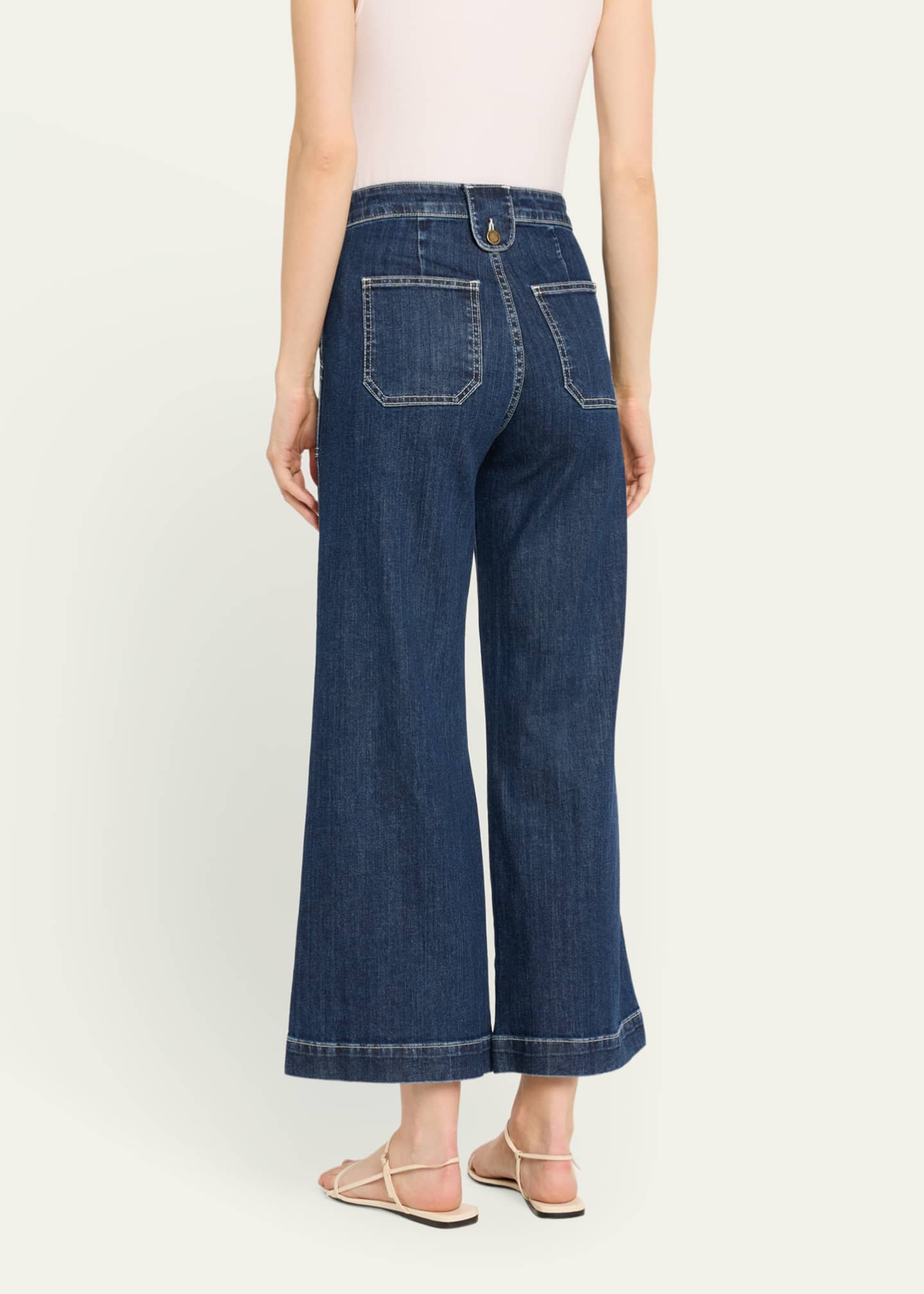 Ramy Brook Theodora Cropped Wide-Leg Jeans Image 3 of 5
