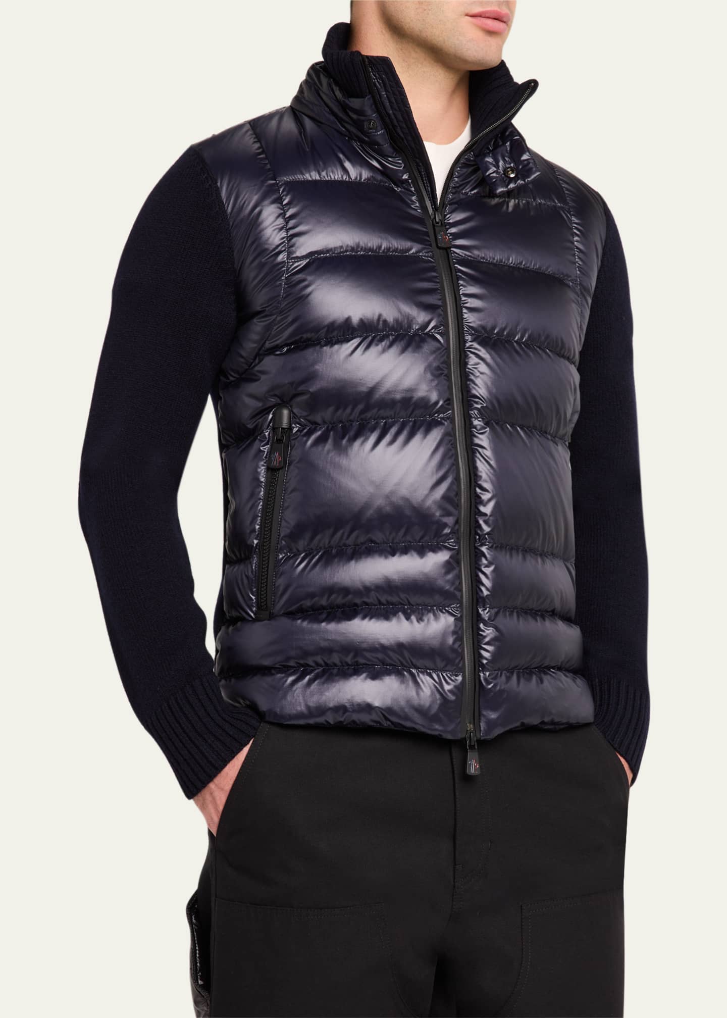 Moncler Grenoble Men's Down Knit Zip Jacket Image 4 of 5