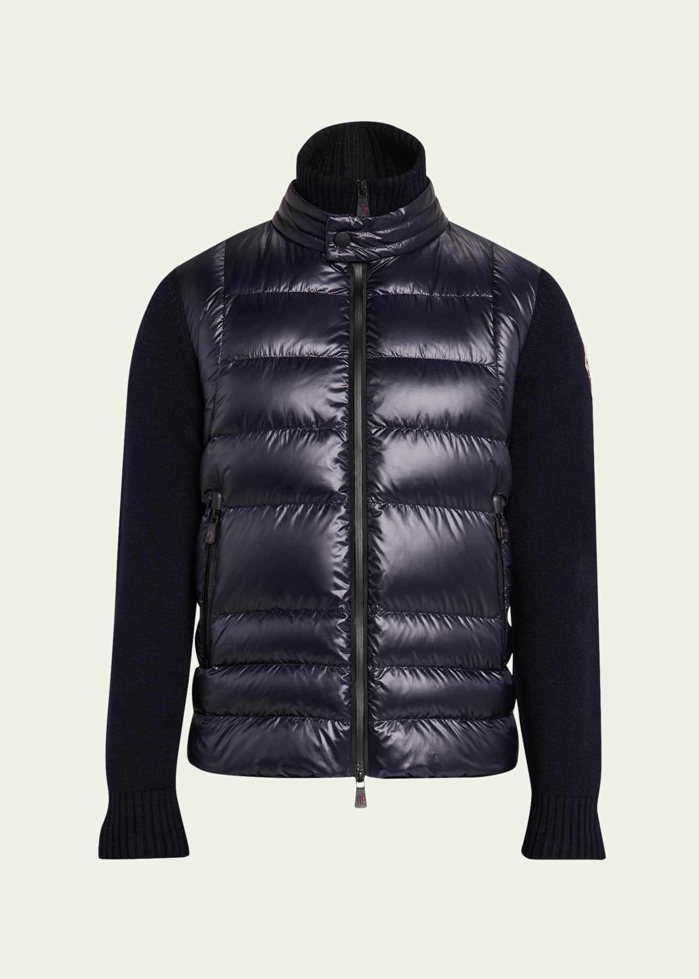 Moncler Grenoble Men's Down Knit Zip Jacket Image 1 of 5