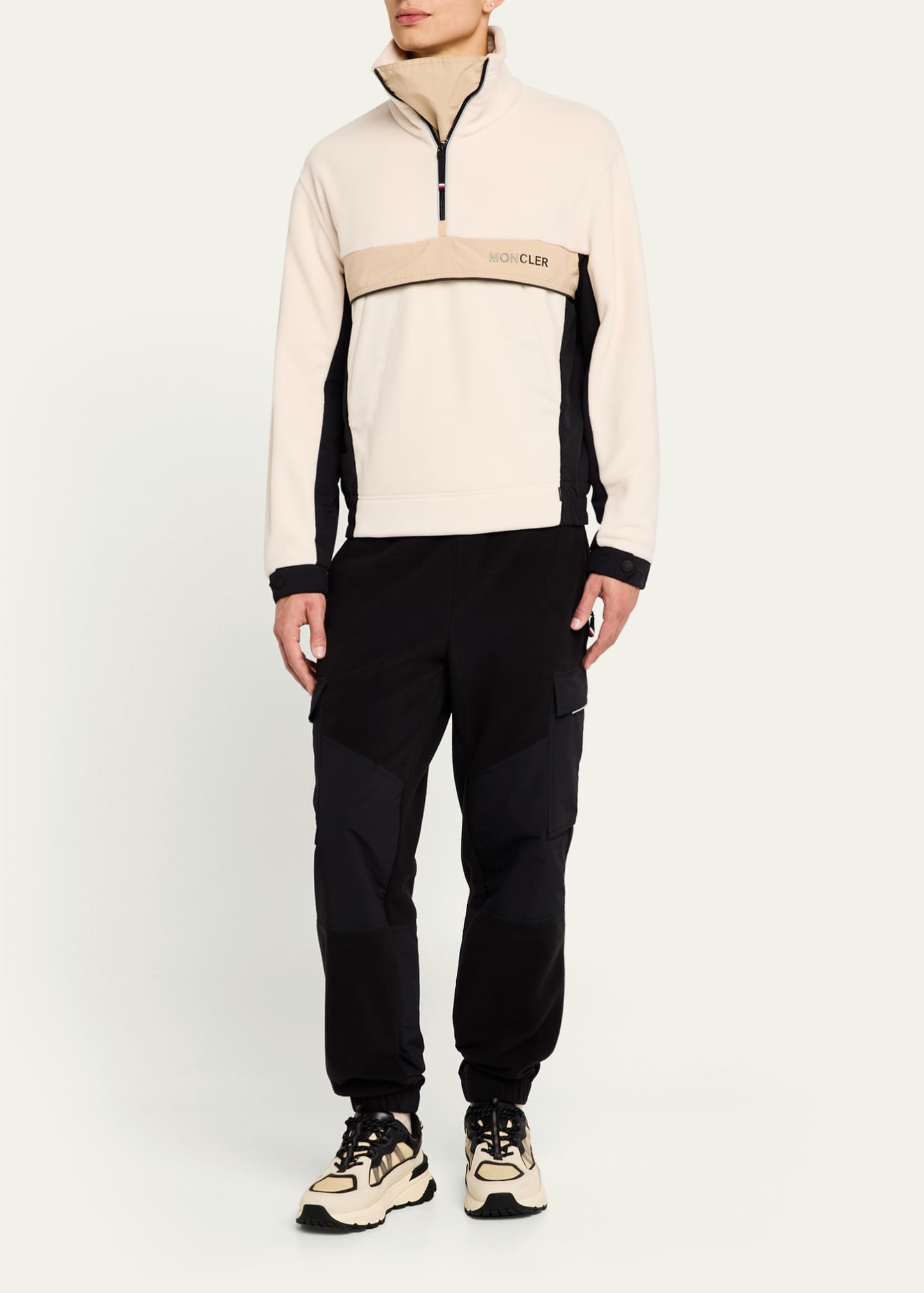 Moncler Grenoble Men's Quarter-Zip Fleece Pullover Image 2 of 5