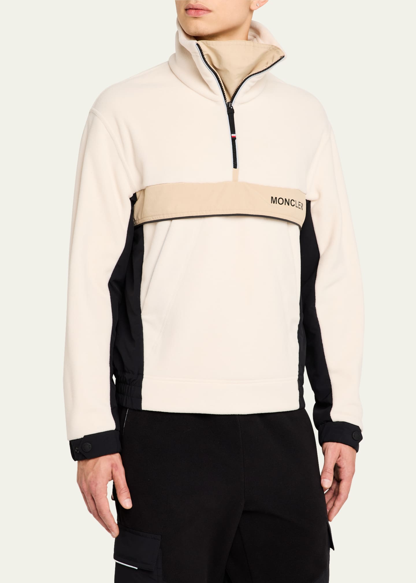 Moncler Grenoble Men's Quarter-Zip Fleece Pullover Image 4 of 5