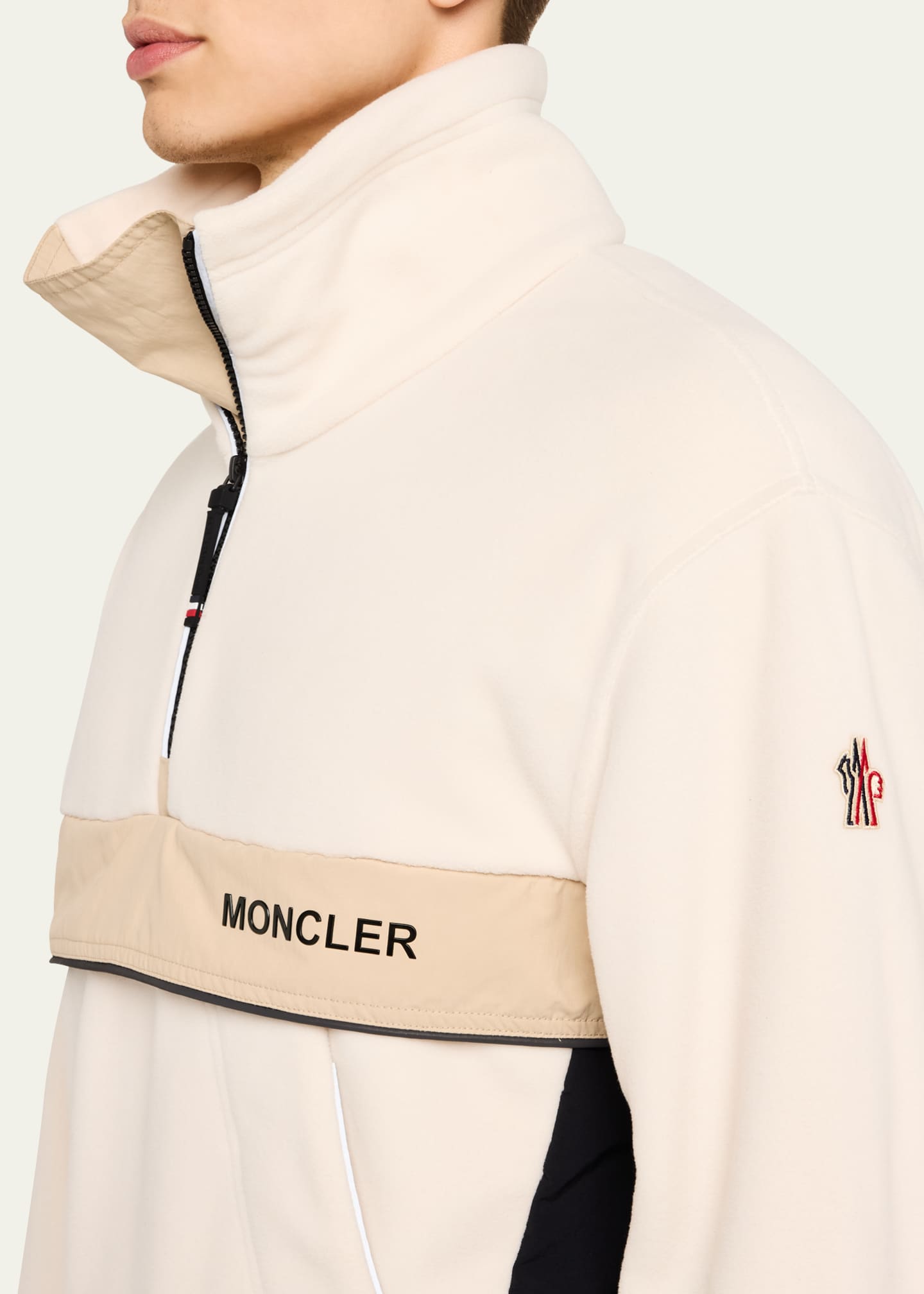 Moncler Grenoble Men's Quarter-Zip Fleece Pullover Image 5 of 5