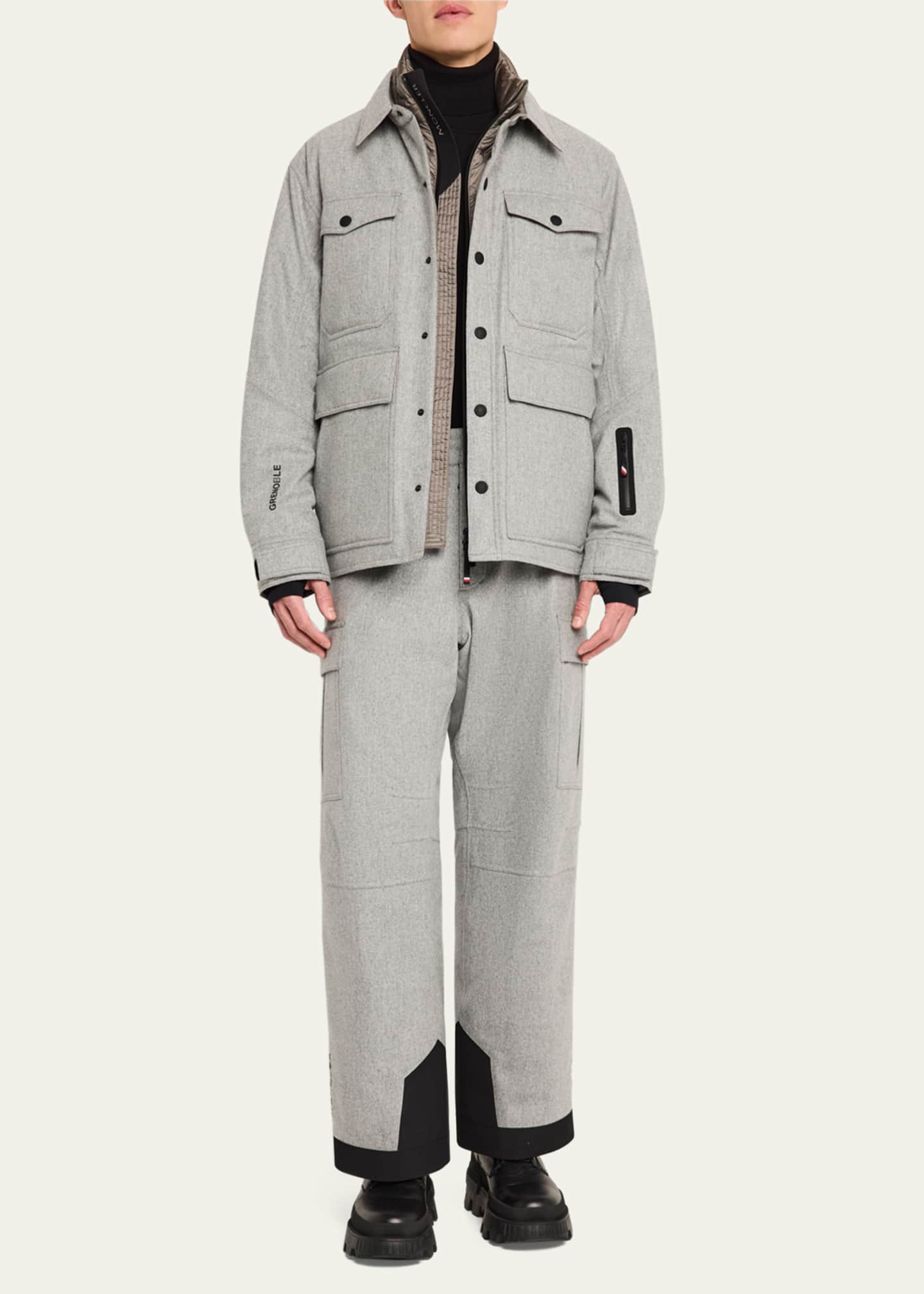 Moncler Grenoble Men's Antuco Wool Down Overshirt Image 2 of 5