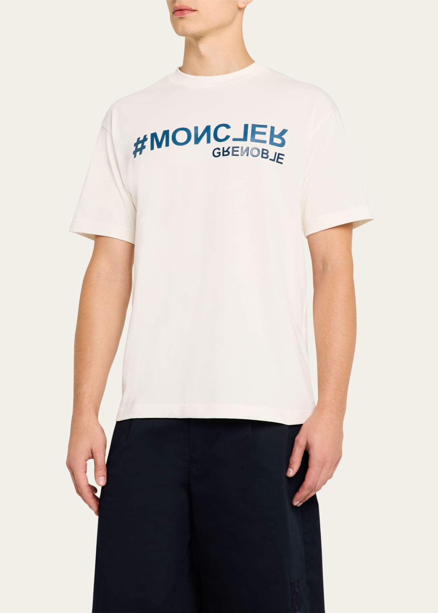 Moncler Grenoble Men's Raised Logo T-Shirt Image 4 of 5