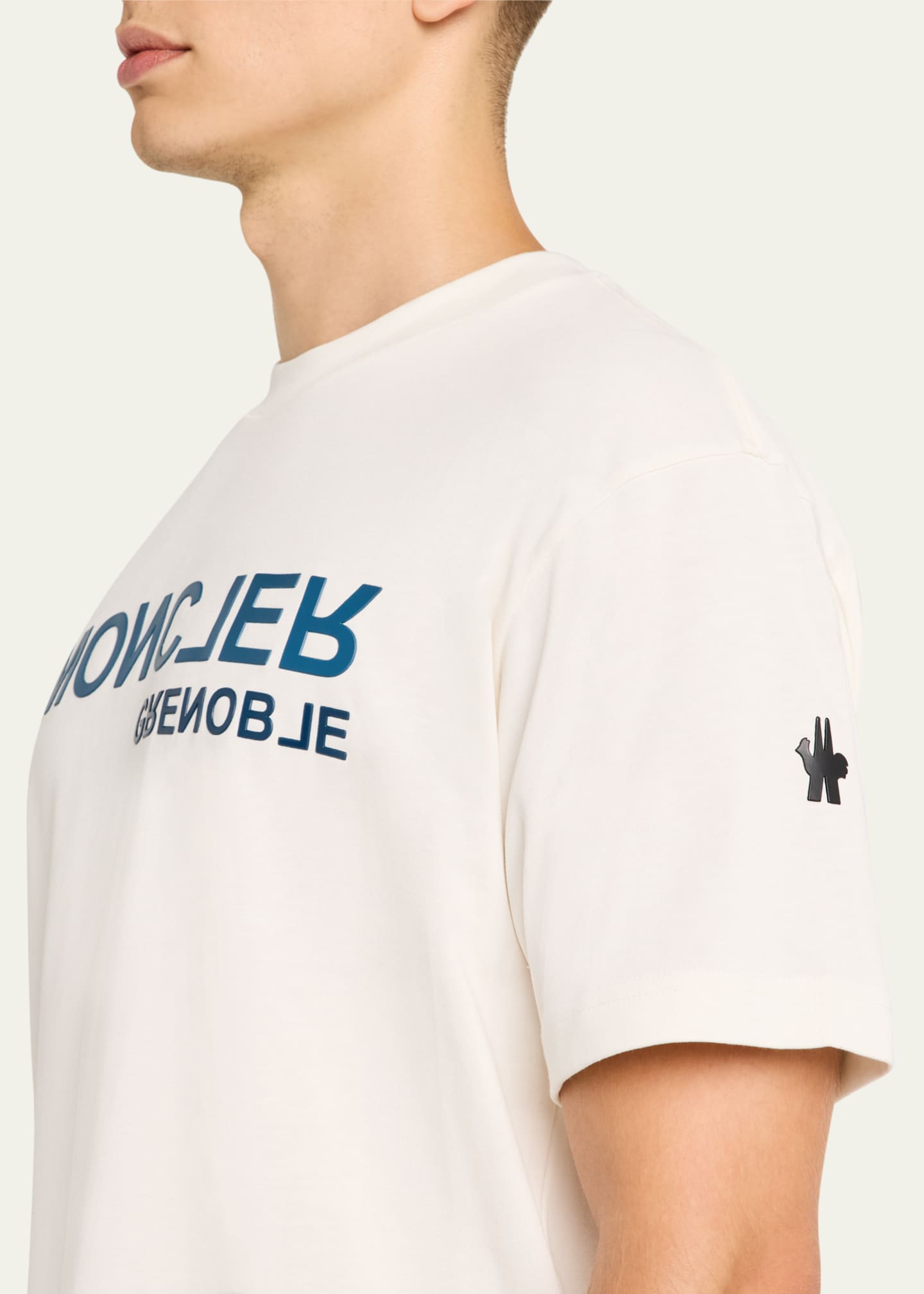 Moncler Grenoble Men's Raised Logo T-Shirt Image 5 of 5