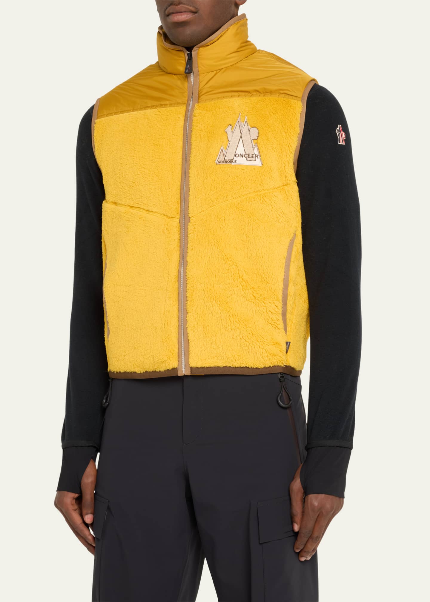 Moncler Grenoble Men's Polartec PrimaLoft Water-Repellent Fleece Puffer Vest Image 4 of 5