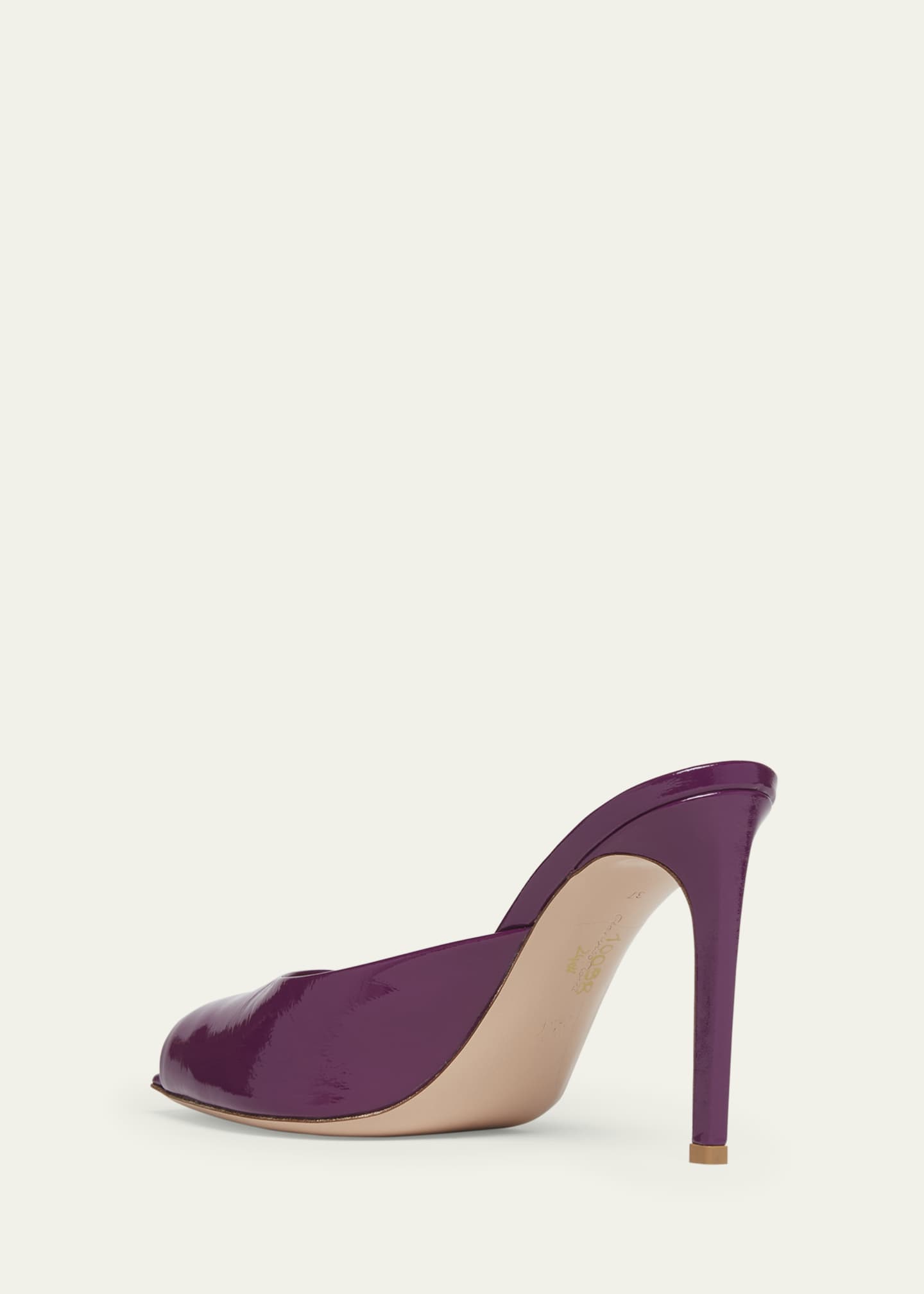 Gianvito Rossi Patent Leather Stiletto Mule Pumps Image 3 of 4