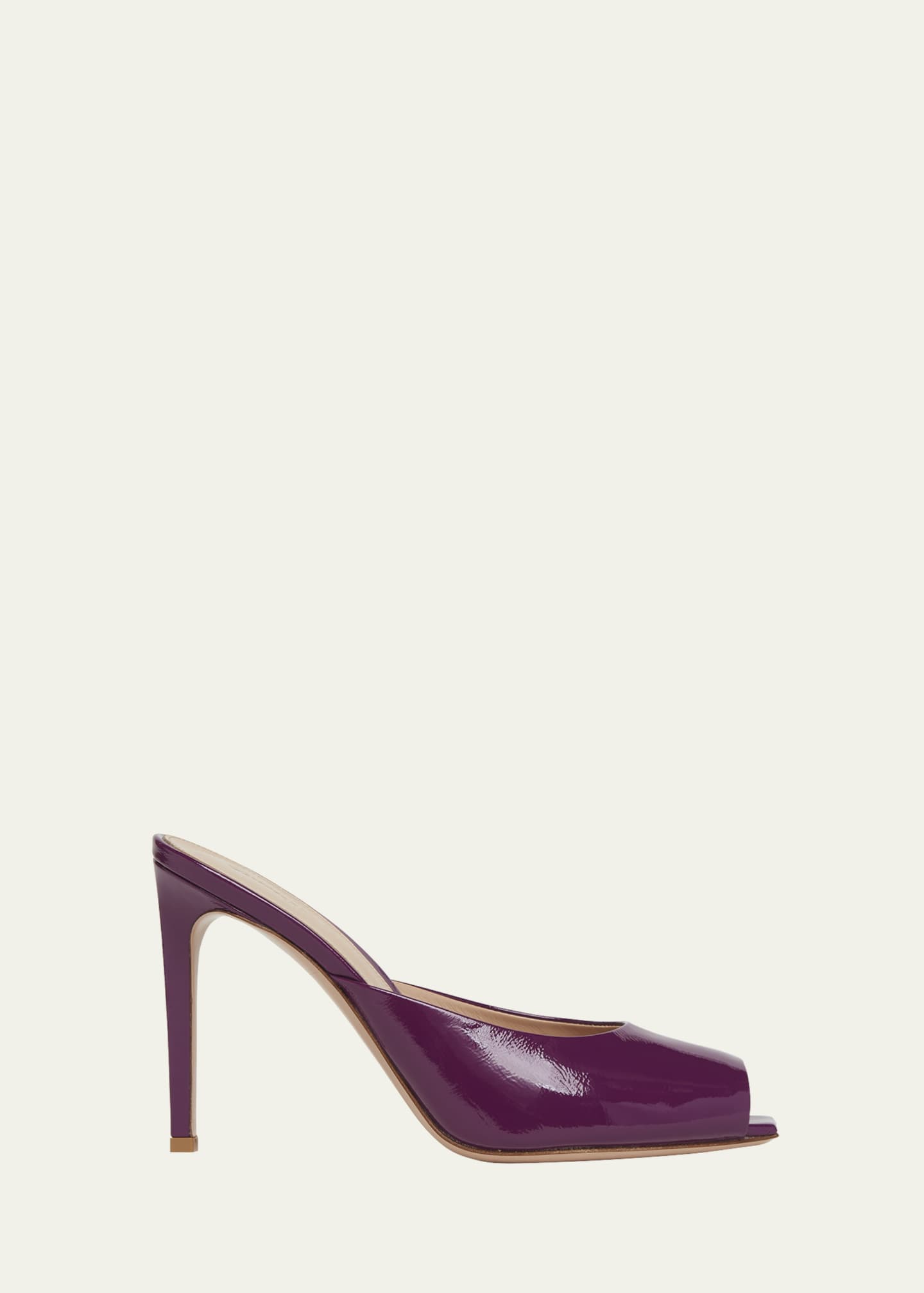 Gianvito Rossi Patent Leather Stiletto Mule Pumps Image 1 of 4