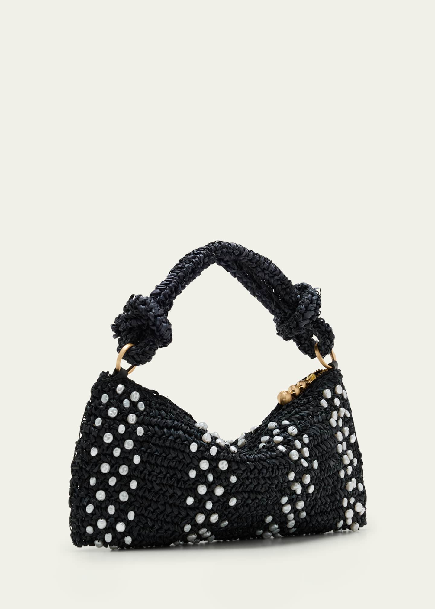 Hera Nano Pearly Raffia Shoulder Bag