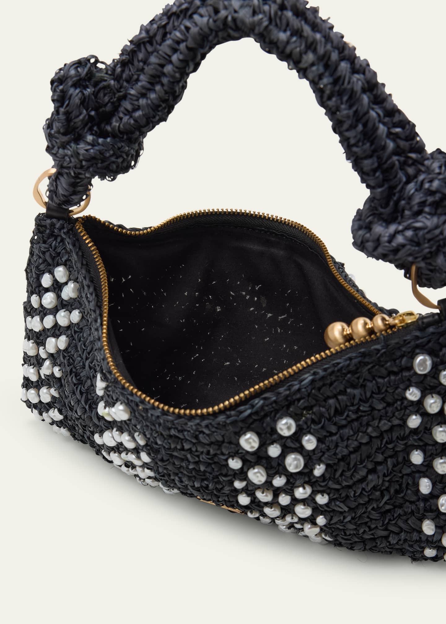 Hera Nano Pearly Raffia Shoulder Bag