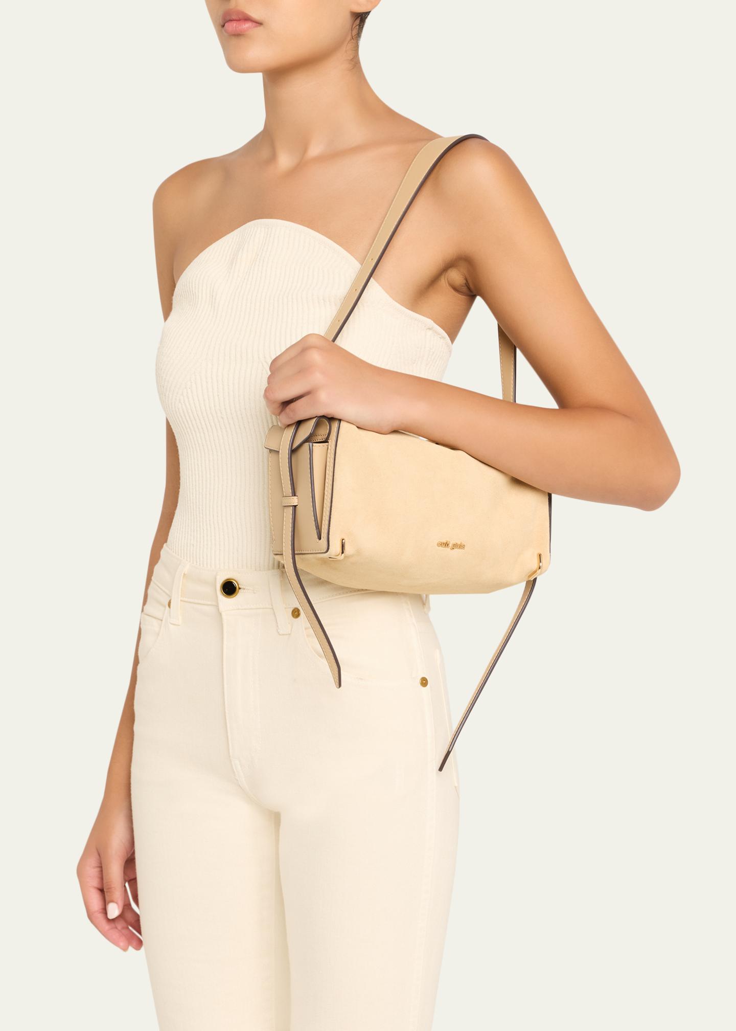 Cult Gaia Natasha Zip Suede & Leather Shoulder Bag - Bergdorf Goodman