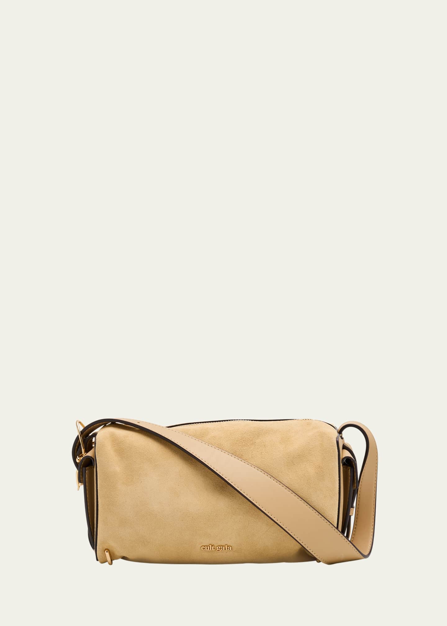 Cult Gaia Natasha Zip Suede & Leather Shoulder Bag - Bergdorf Goodman