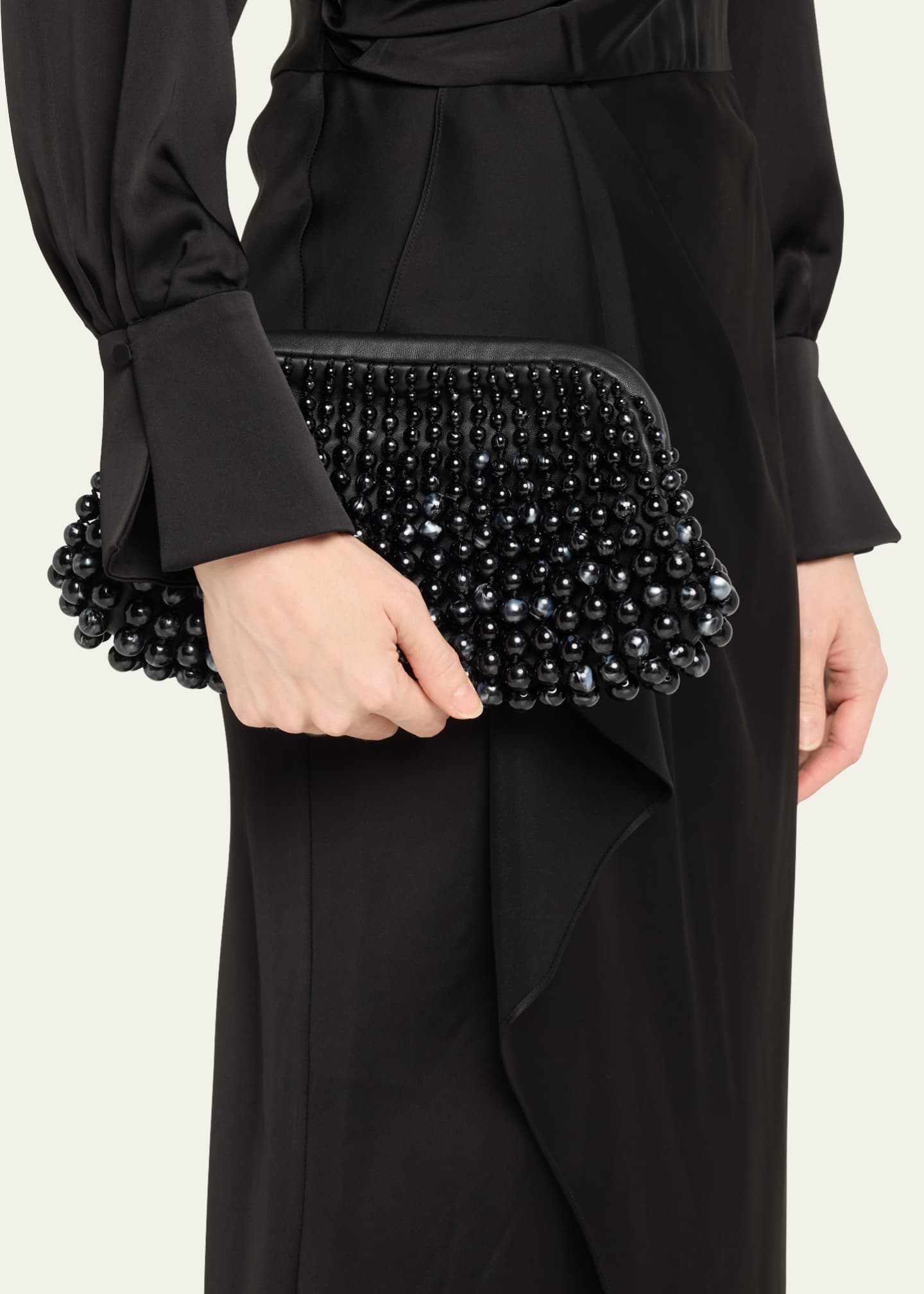 Cult Gaia Nia Clutch Black