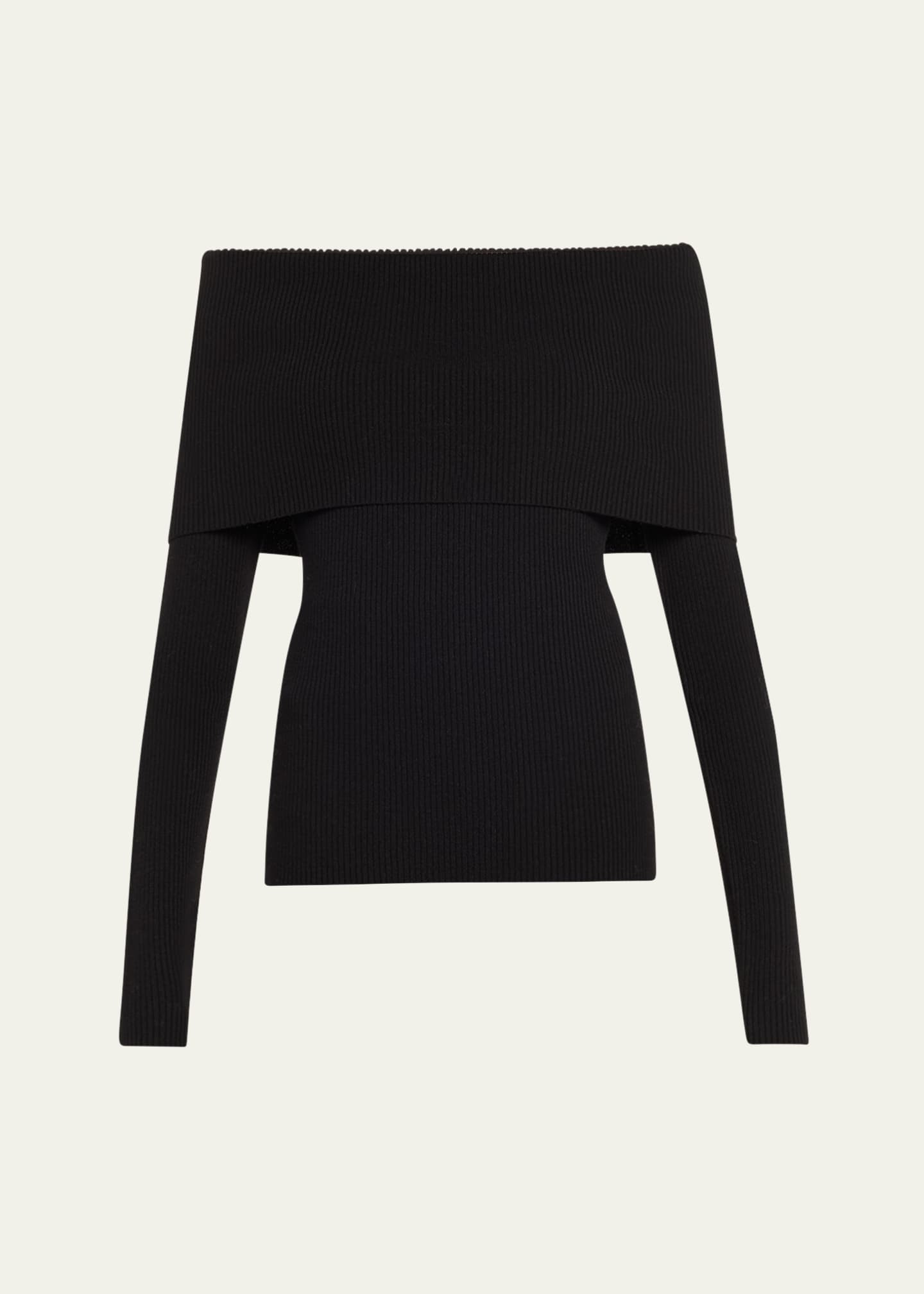 A.L.C. Evelyn Ribbed Off-Shoulder Top Image 1 of 5