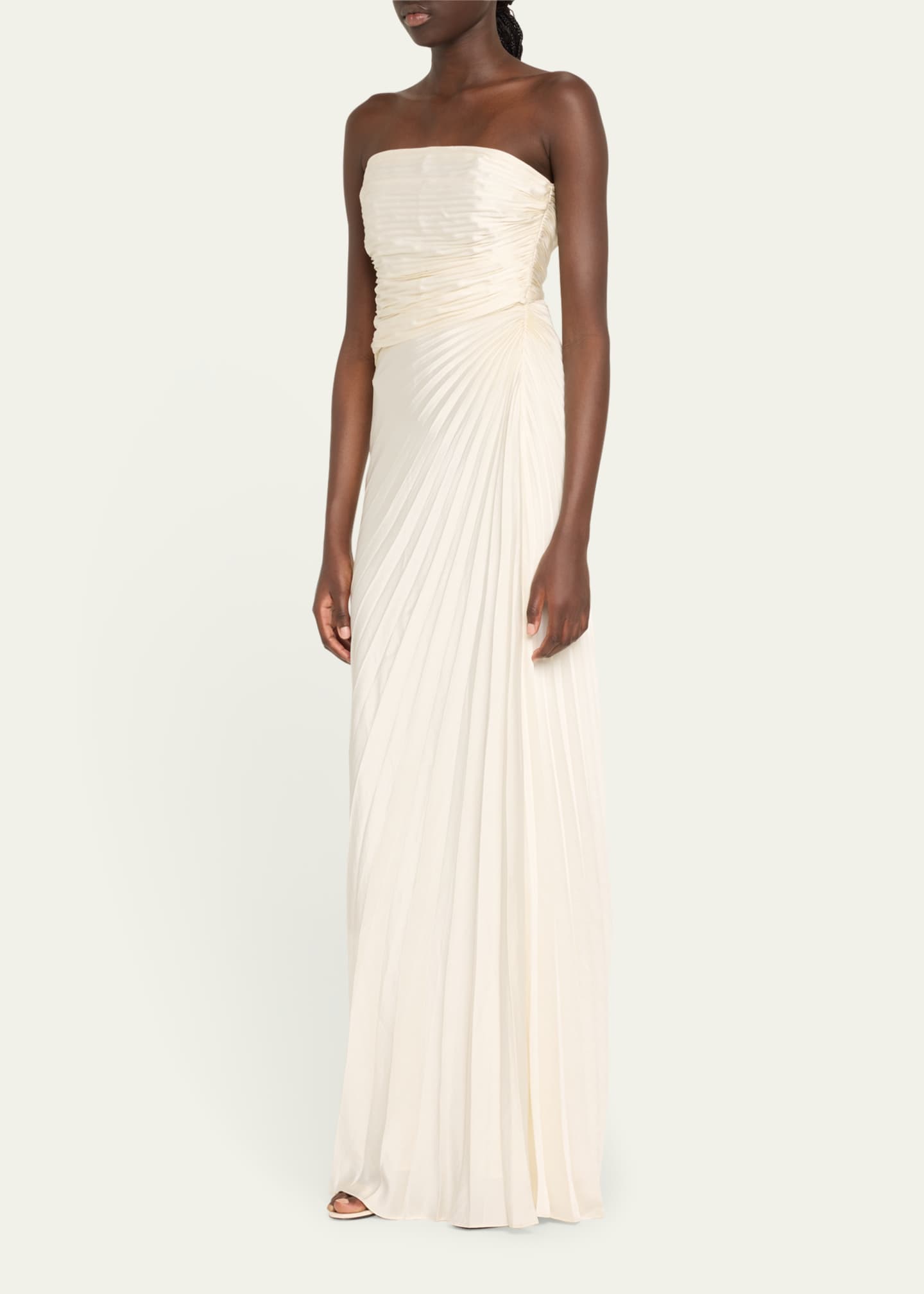 A.L.C. Bianca Pleated Strapless Gown Image 4 of 5