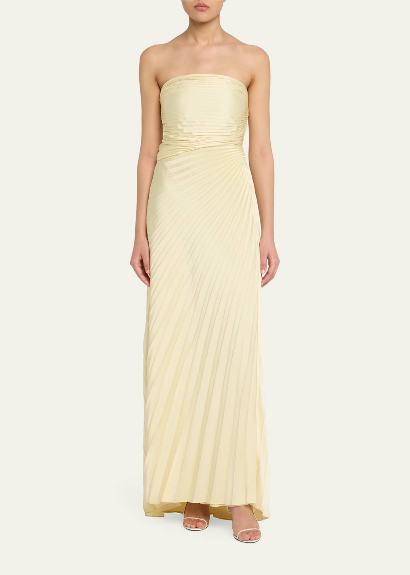 A.L.C. Bianca Pleated Strapless Gown Image 2 of 5