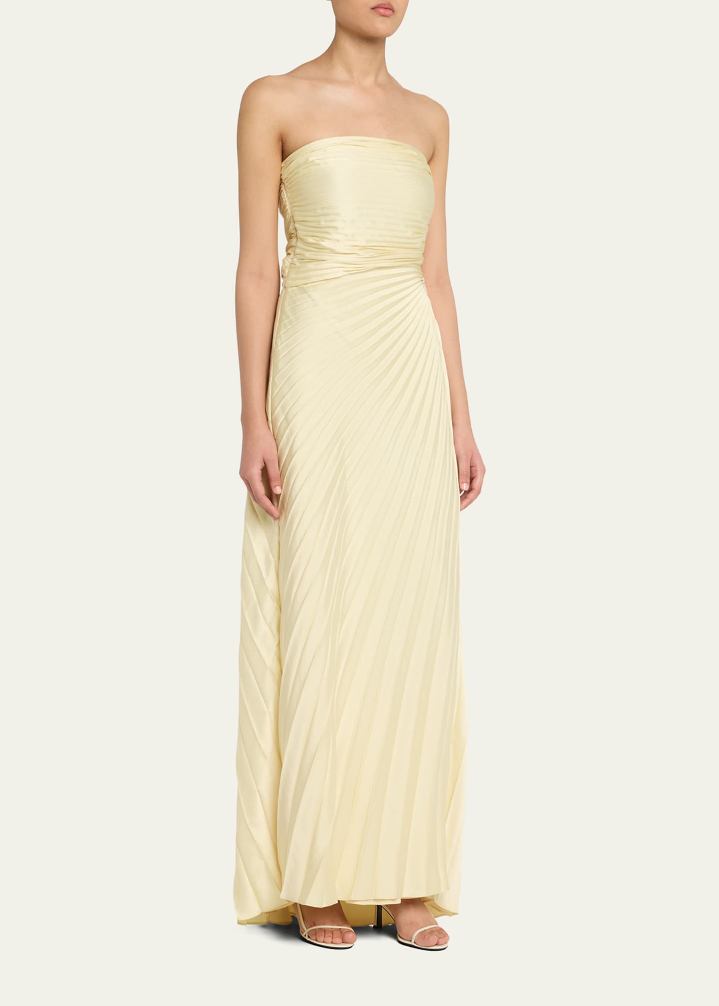 A.L.C. Bianca Pleated Strapless Gown Image 4 of 5