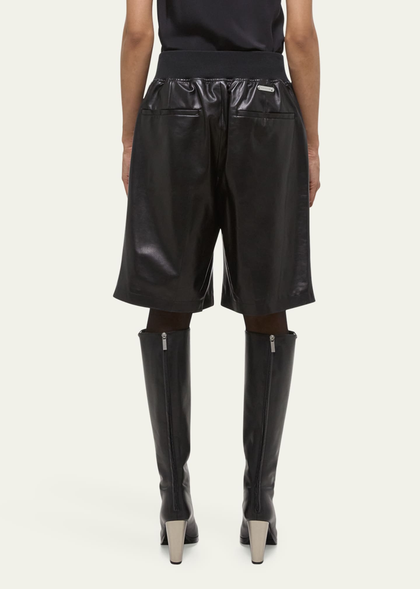 Helmut lang leather shorts sales
