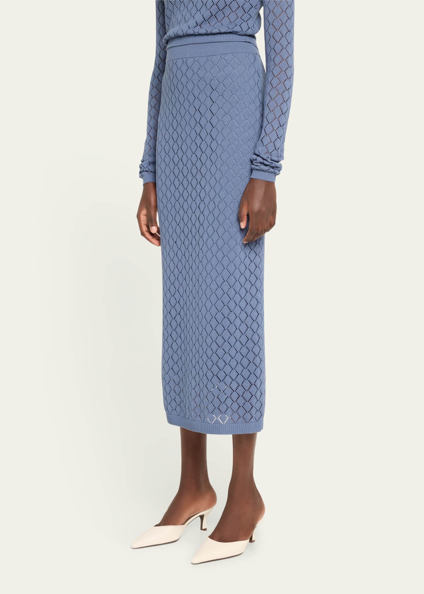 A.L.C. Addison Pointelle Knit Skirt Image 4 of 5