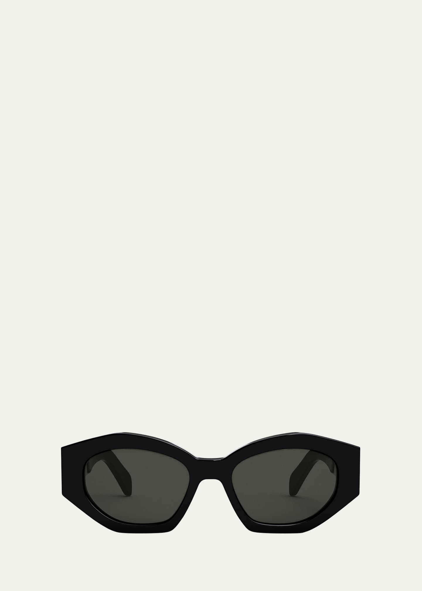 Celine Men's Triomphe Acetate and Nylon Oval Sunglasses Image 1 of 3