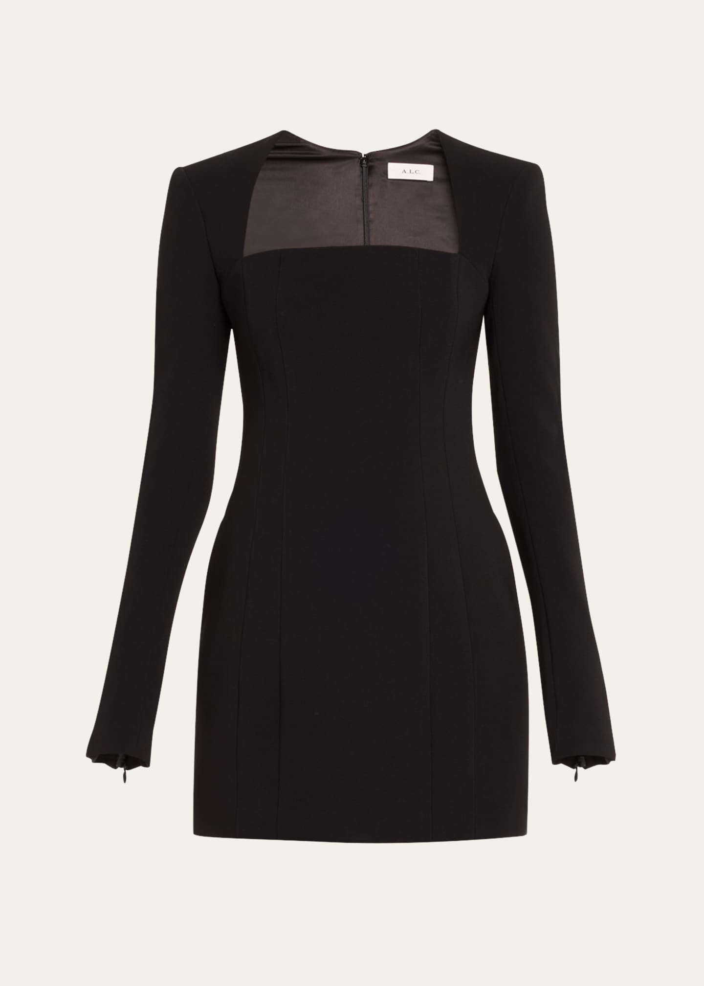 A.L.C. Ella Seamed Square-Neck Mini Dress Image 1 of 5