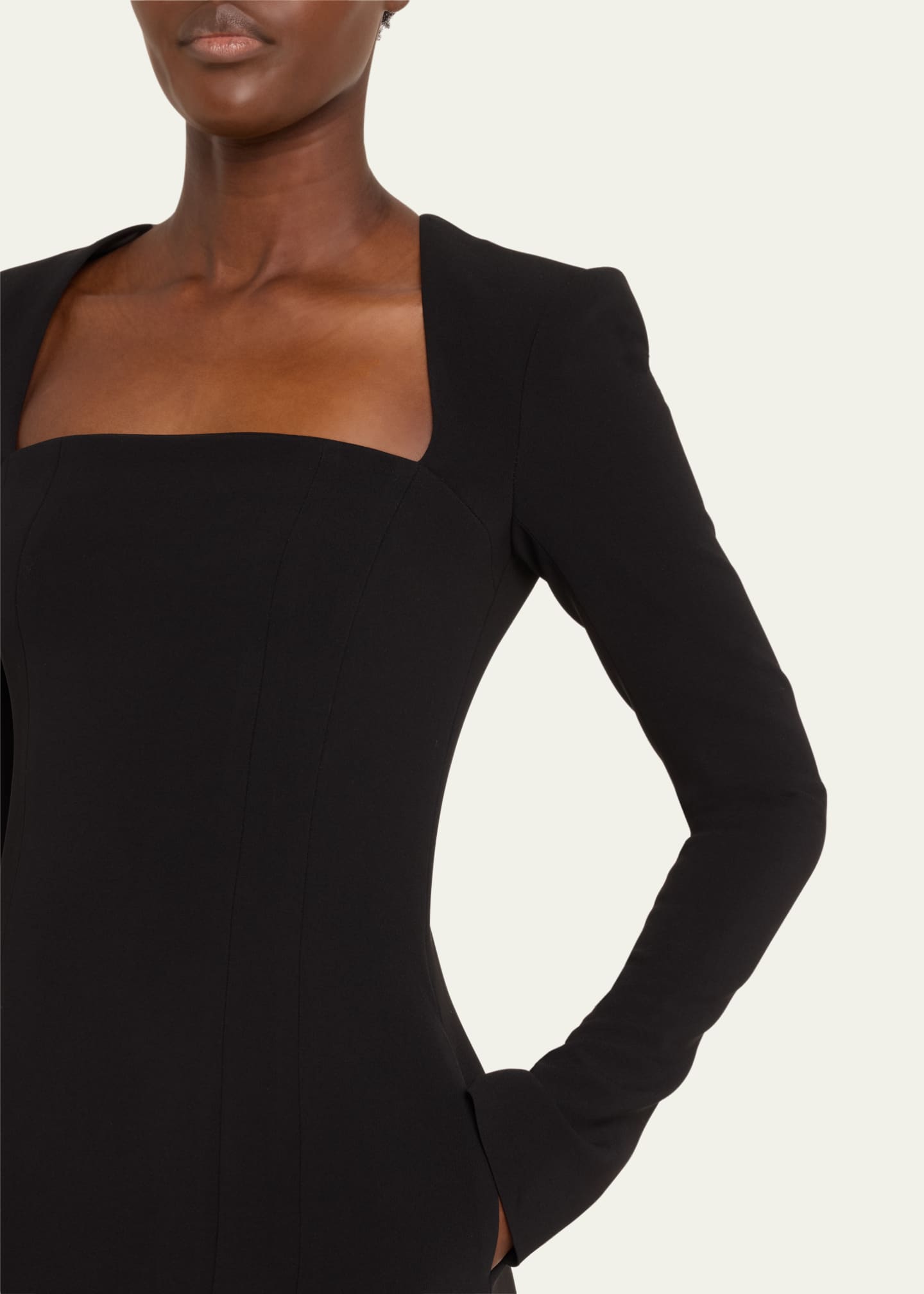 A.L.C. Ella Seamed Square-Neck Mini Dress Image 5 of 5