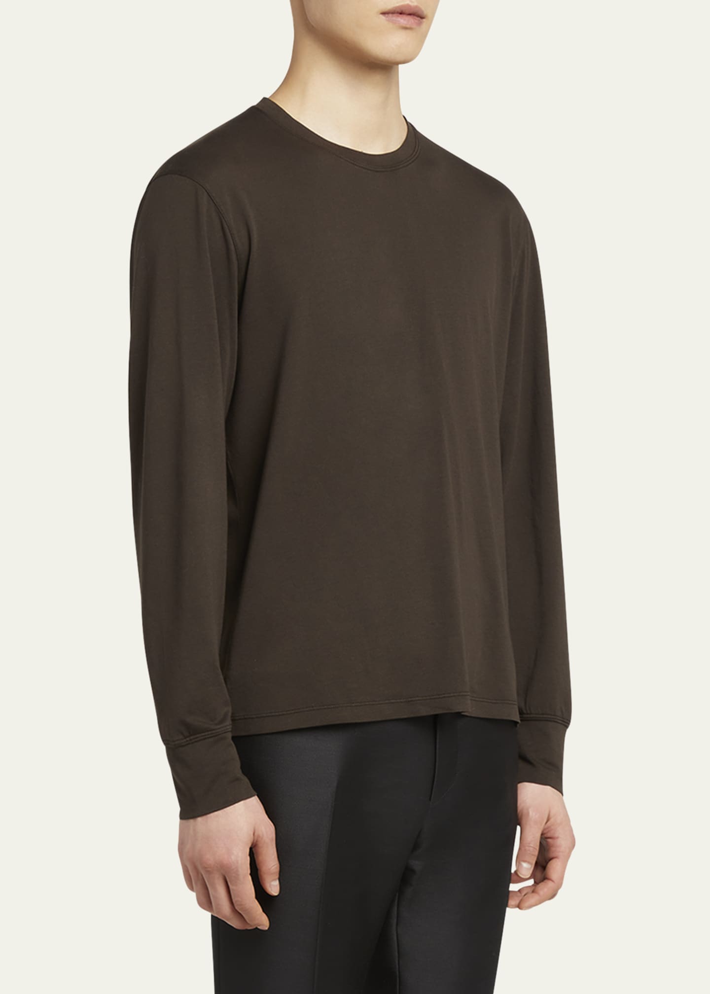 TOM FORD Men's Lyocell-Cotton Crewneck T-Shirt Image 4 of 5