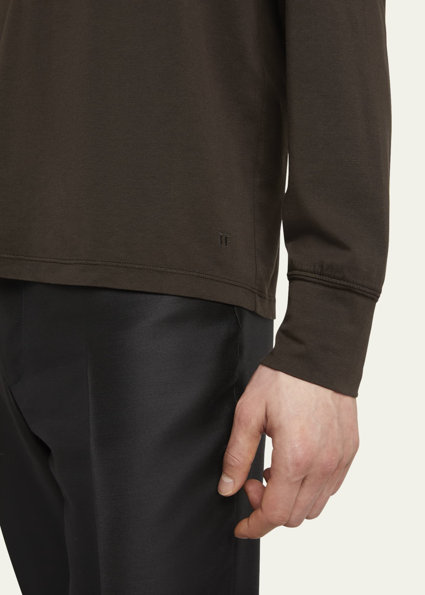 TOM FORD Men's Lyocell-Cotton Crewneck T-Shirt Image 5 of 5