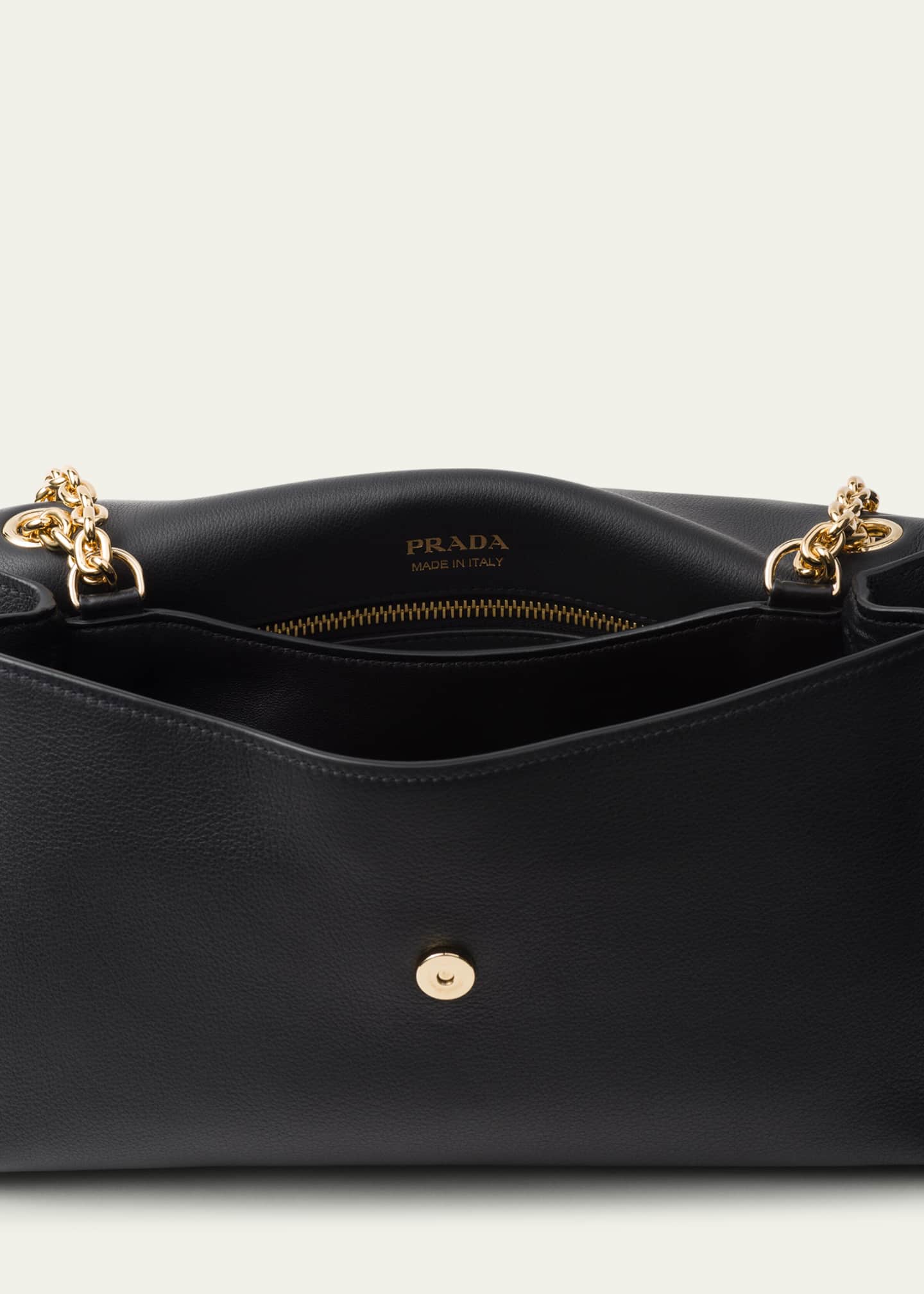 Prada Soft Grain Leather Shoulder Bag Image 4 of 5