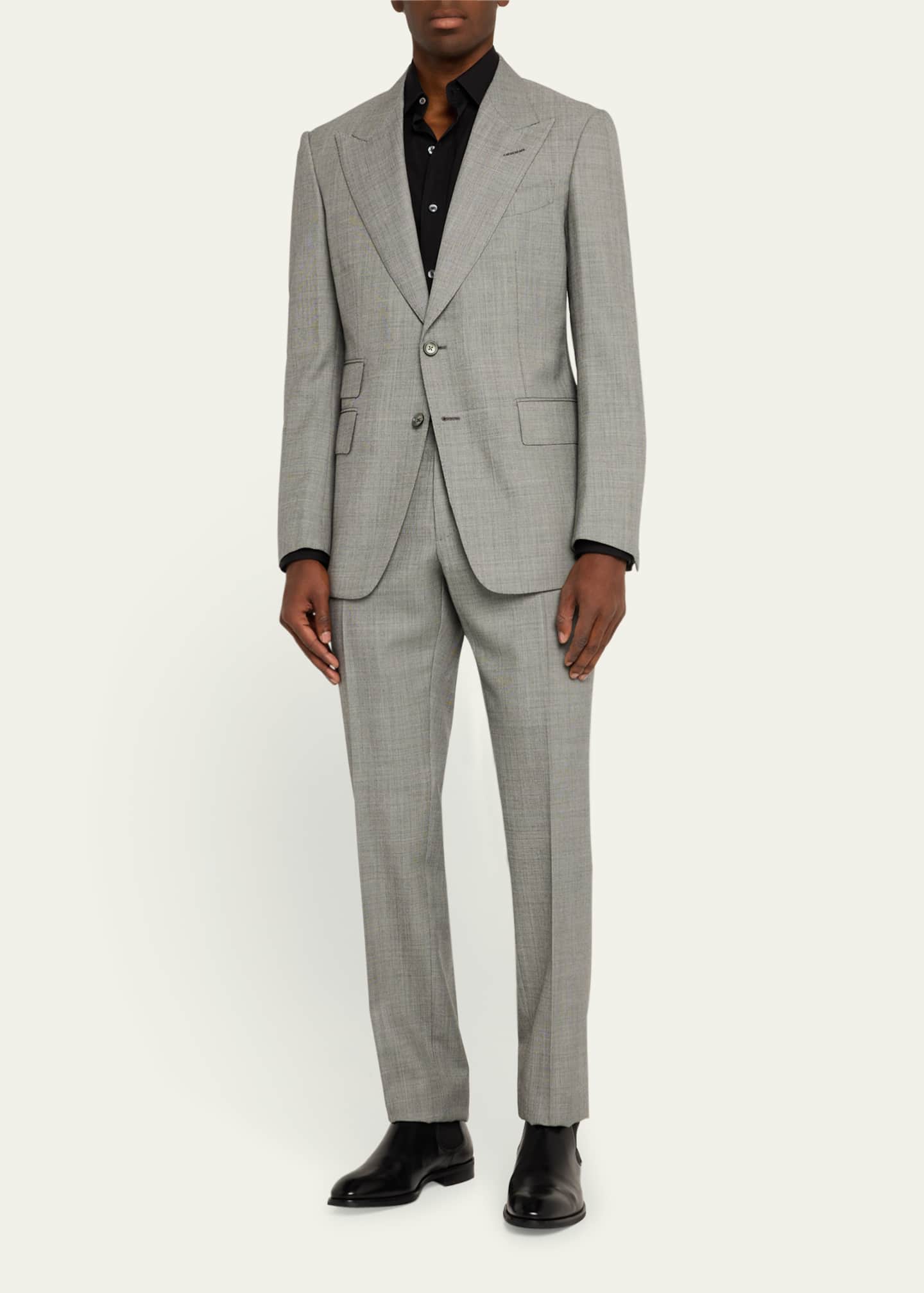 TOM FORD Men's Shelton Sharkskin Slim-Fit Suit Image 2 of 8