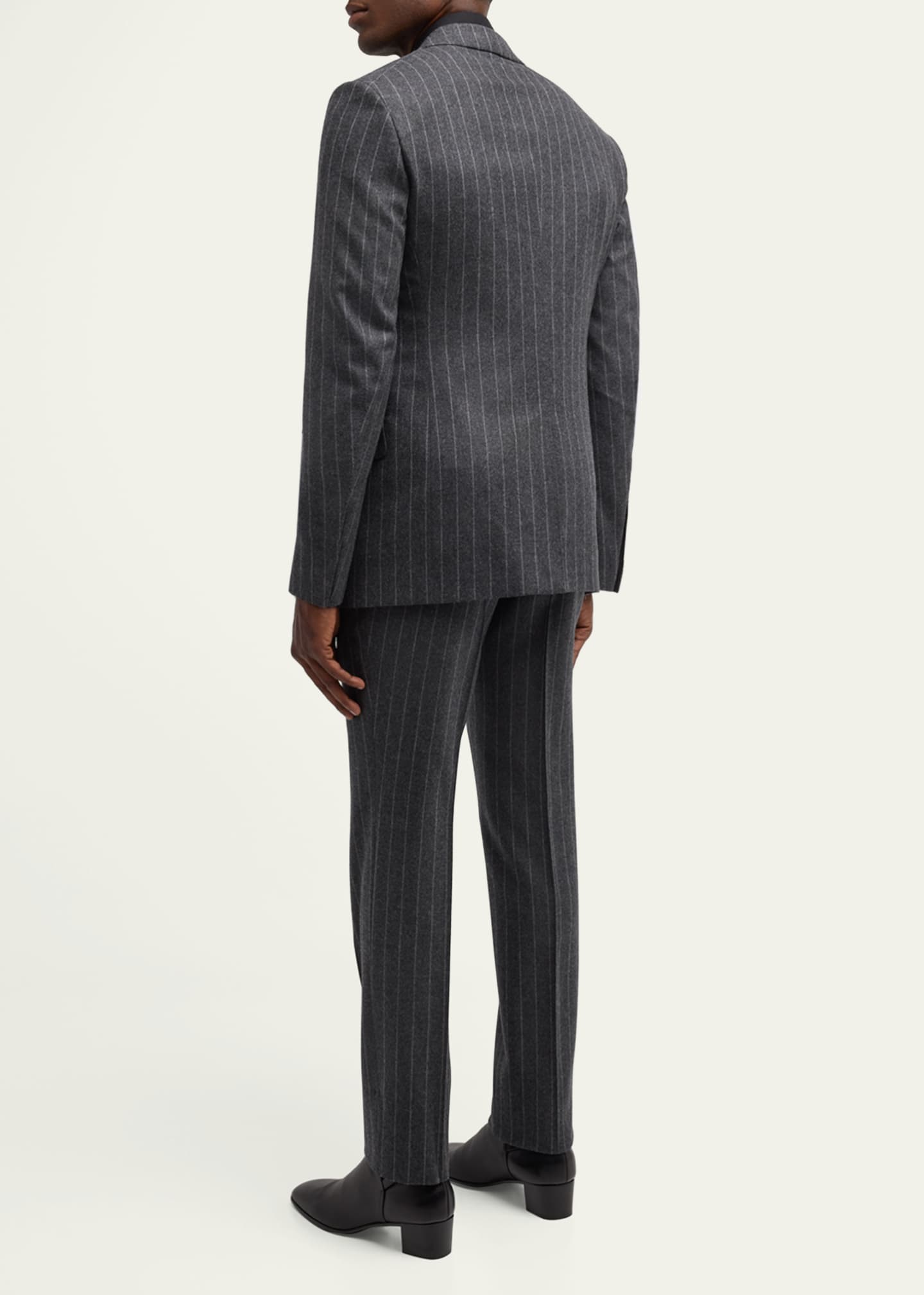 TOM FORD Men's Shelton Flannel Chalk Stripe Suit Image 3 of 8