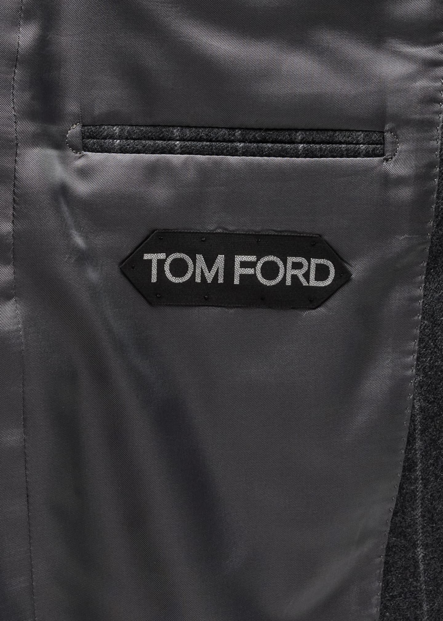 TOM FORD Men's Shelton Flannel Chalk Stripe Suit Image 7 of 8