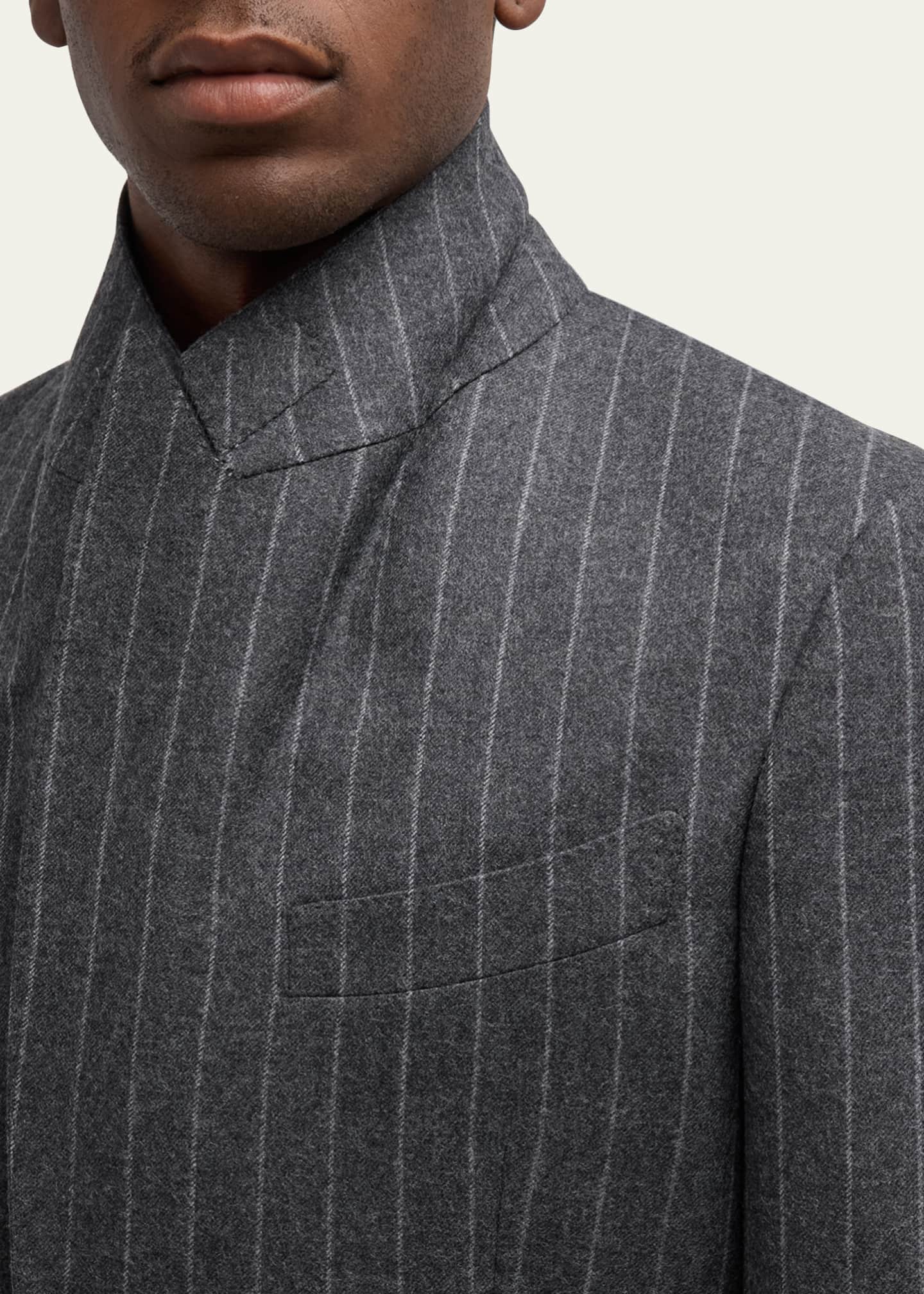 TOM FORD Men's Shelton Flannel Chalk Stripe Suit Image 8 of 8