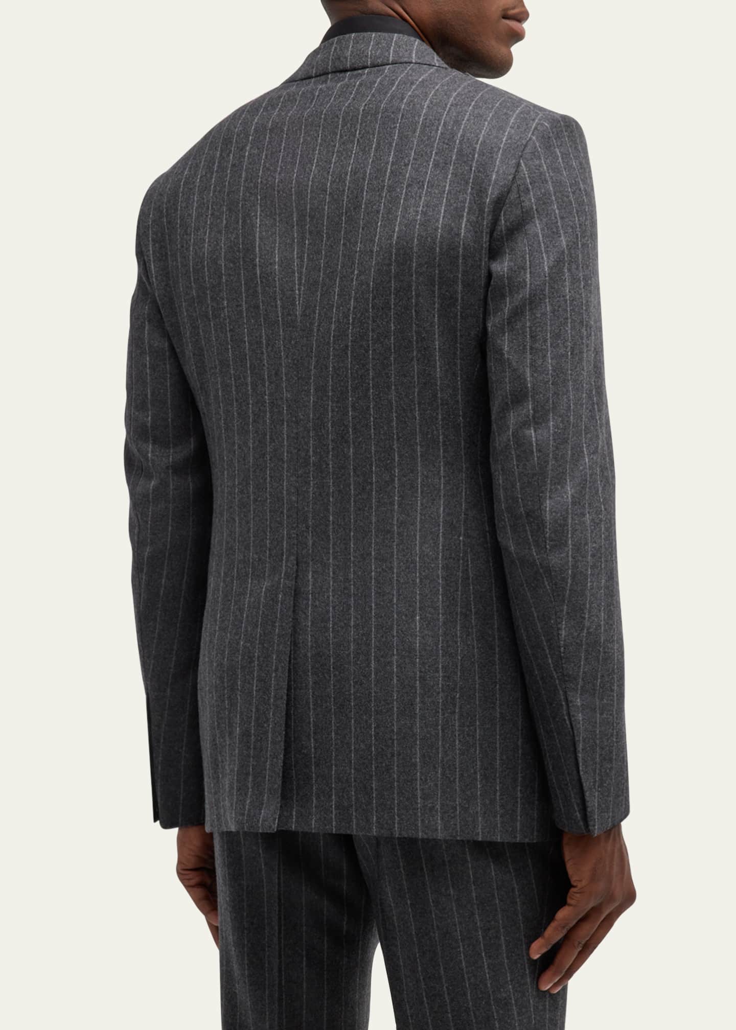 TOM FORD Men's Shelton Flannel Chalk Stripe Suit Image 5 of 8