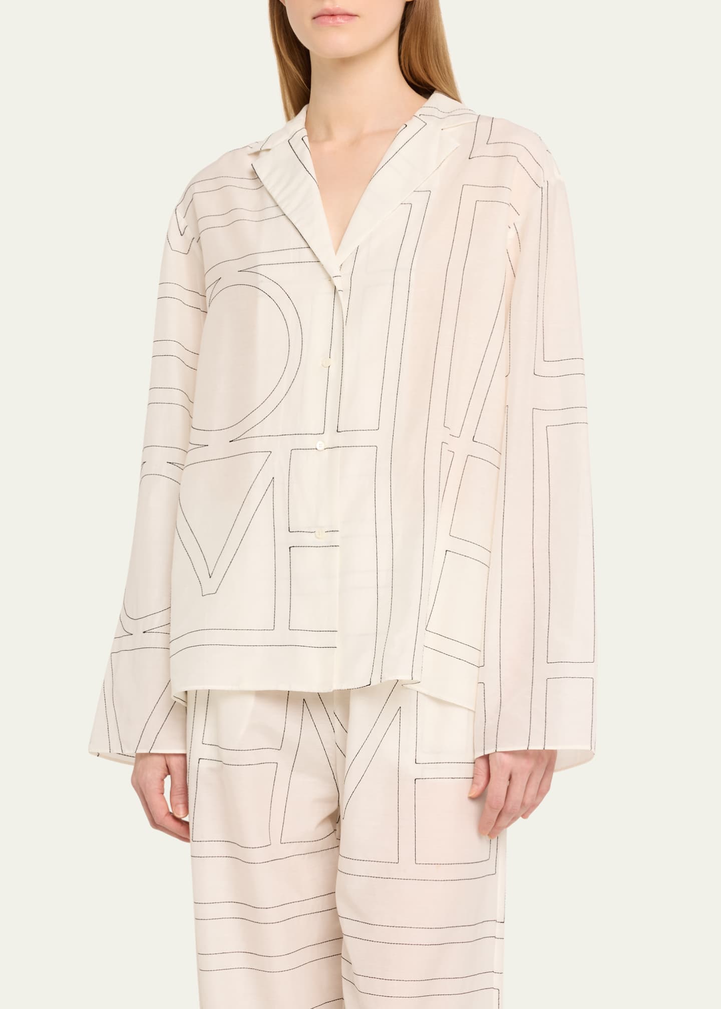 超激安 Monogram Toteme Cotton Goodman Bergdorf - Top PJ トップス