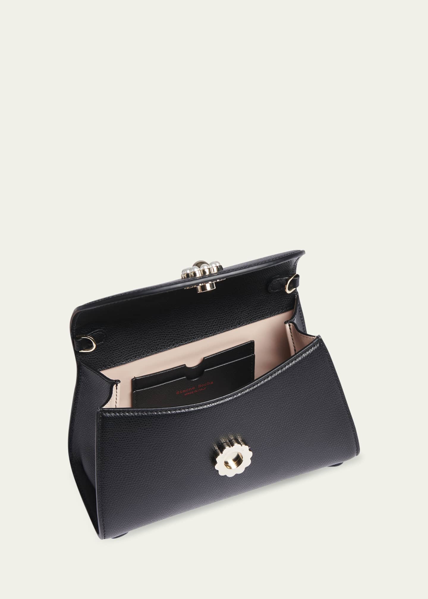 Simone Rocha Valentine Pearly Pochette Leather Crossbody Bag Image 3 of 3