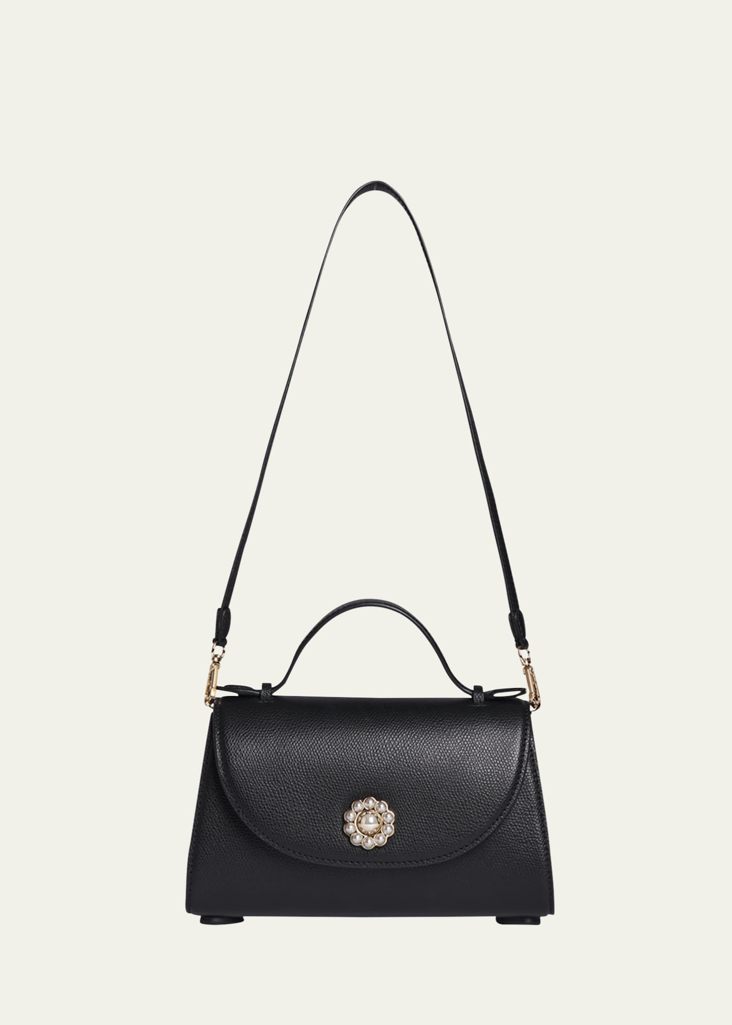Simone Rocha Valentine Pearly Pochette Leather Crossbody Bag Image 1 of 3