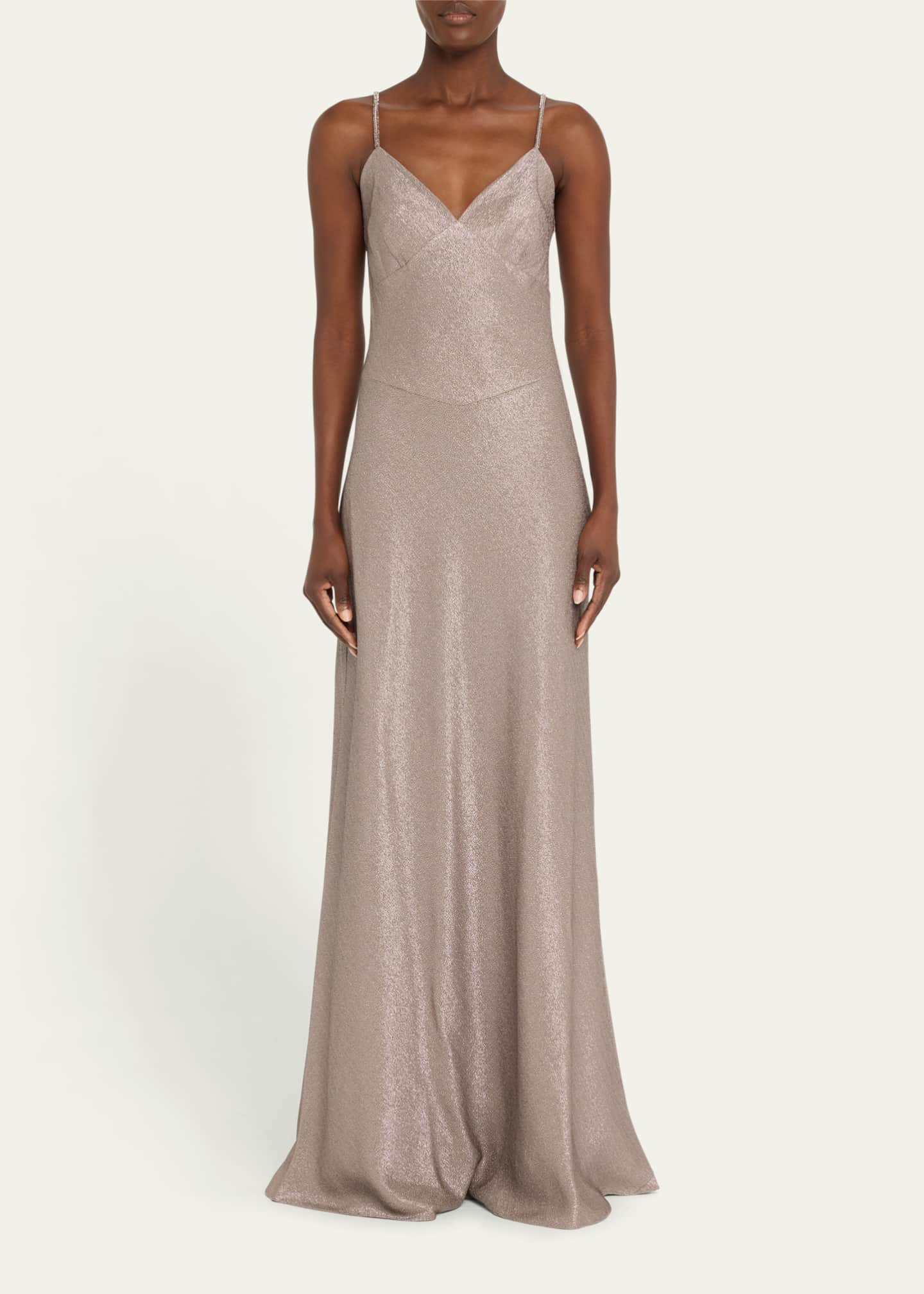 Ralph Lauren Collection Natalie Metallic Gown Image 2 of 5