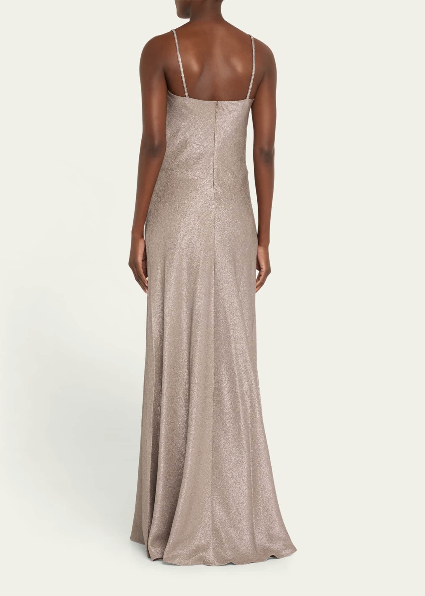 Ralph Lauren Collection Natalie Metallic Gown Image 3 of 5
