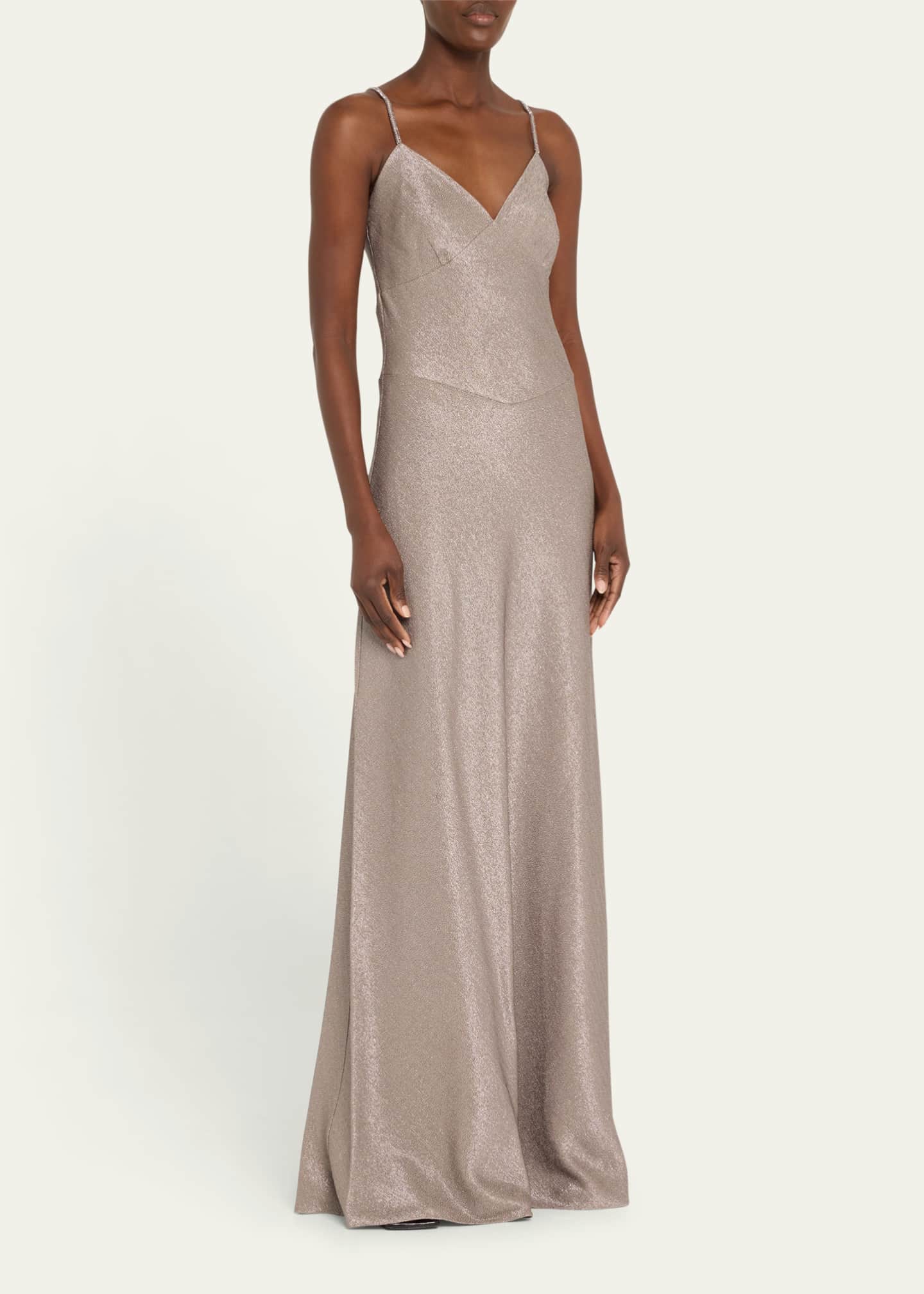 Ralph Lauren Collection Natalie Metallic Gown Image 4 of 5