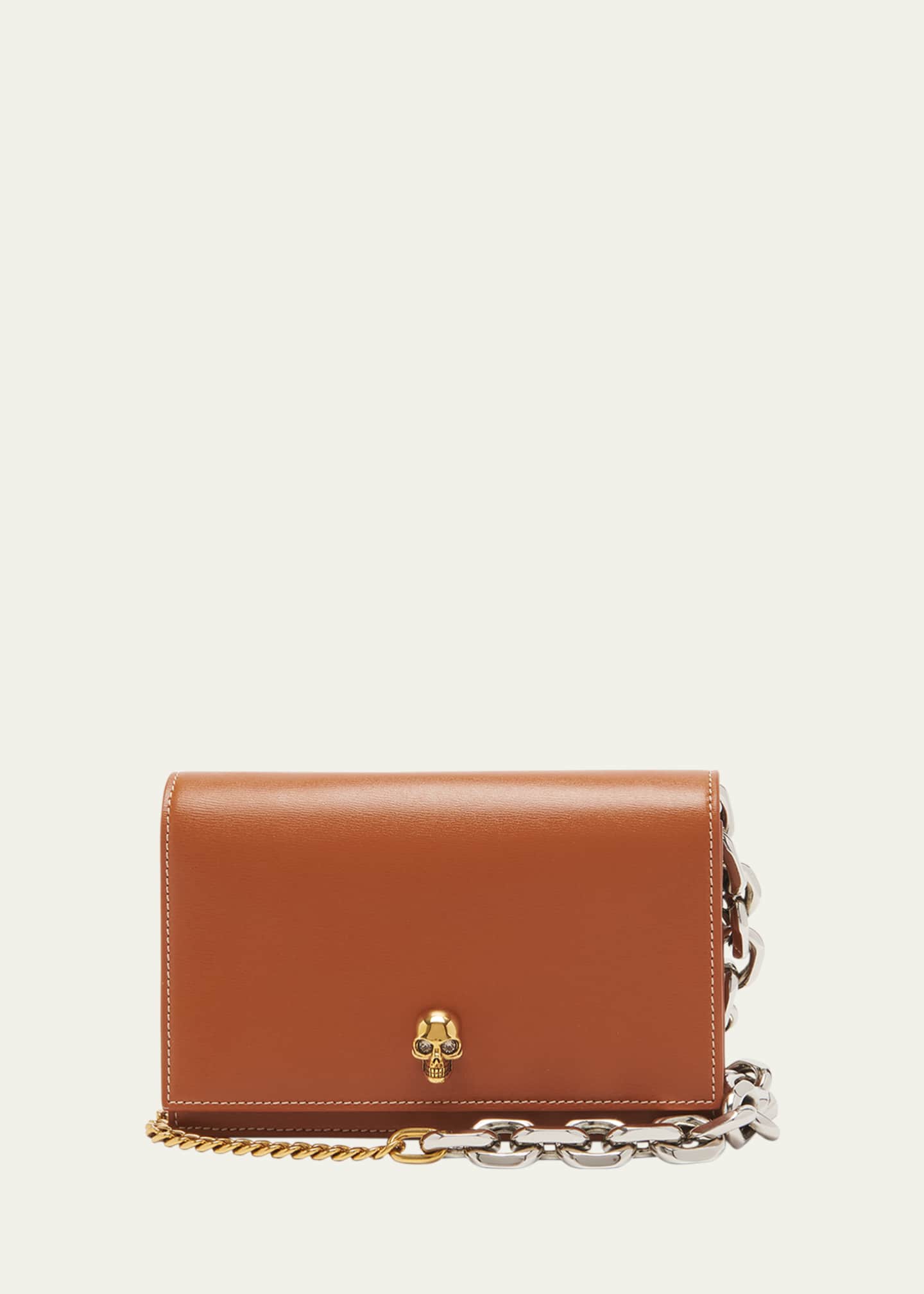 McQueen Small Skull Leather Crossbody Bag Image 1 of 5