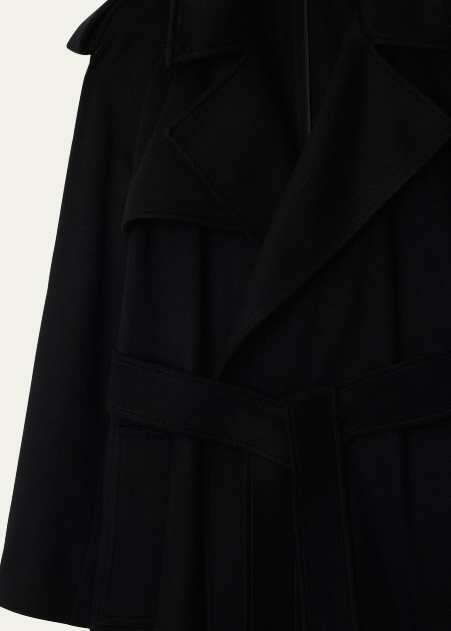 Burberry Cashmere Belted Wrap Trench Coat Image 5 of 5