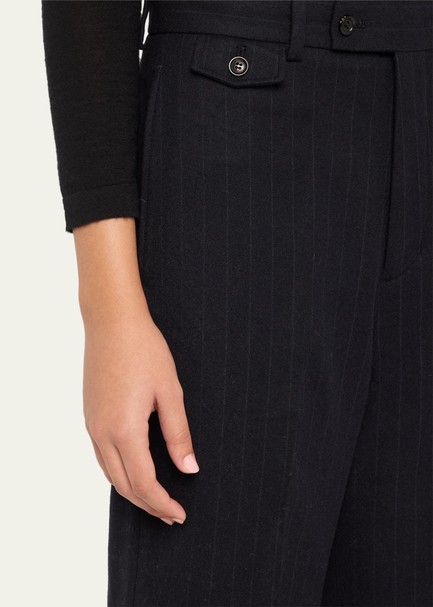 TONYWACK Layered Virgin Wool Trousers - Bergdorf Goodman