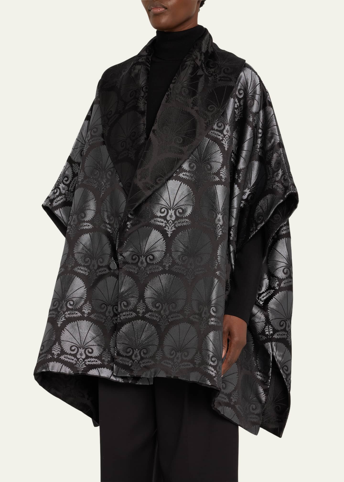 Eskandar Reversible Sloped Shoulder Shawl Collar Jacket (Long Plus Length) Image 4 of 5