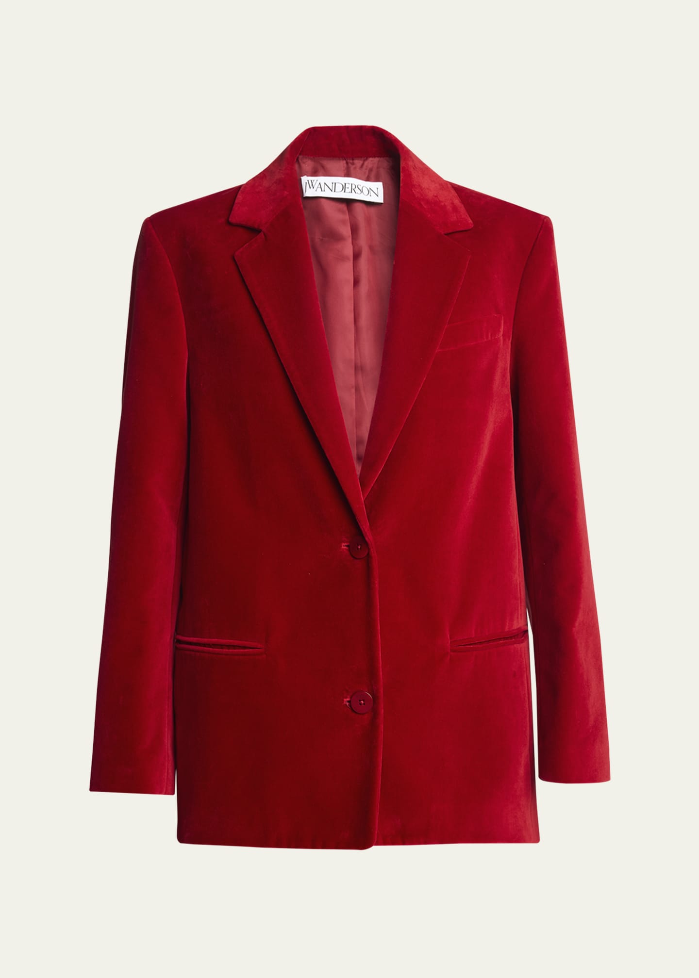 JW Anderson Velvet Single Breasted Jacket Image 1 of 5
