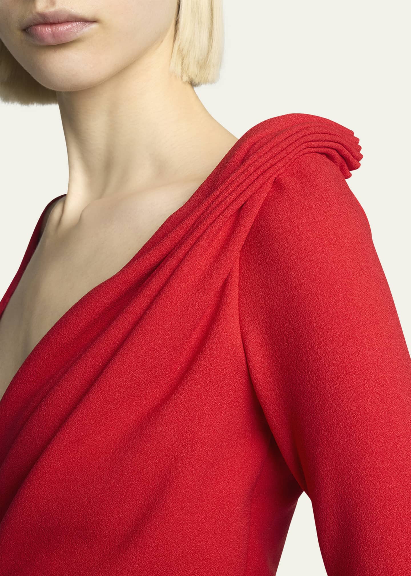 JW Anderson Shoulder Drape V-Neck Dress Image 5 of 5